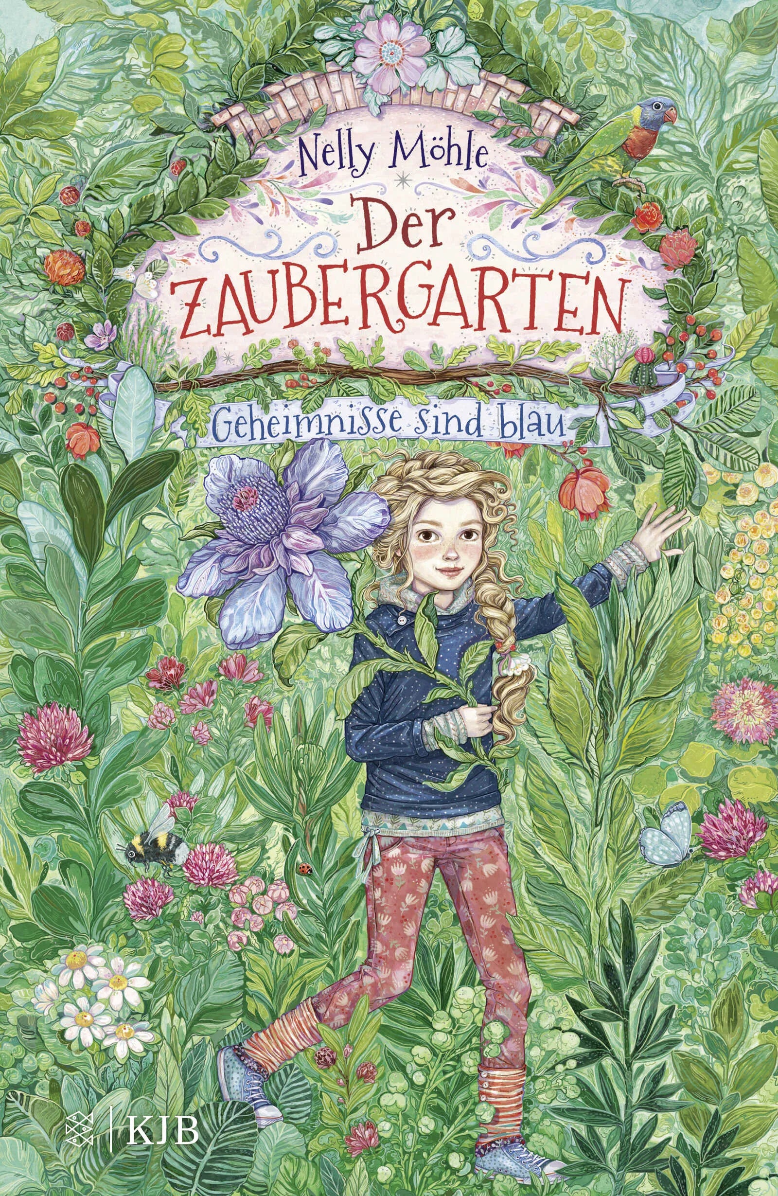 Buchcover von 'Der Zaubergarten – Geheimnisse sind blau' - Gebundene Ausgabe von Nelly Möhle