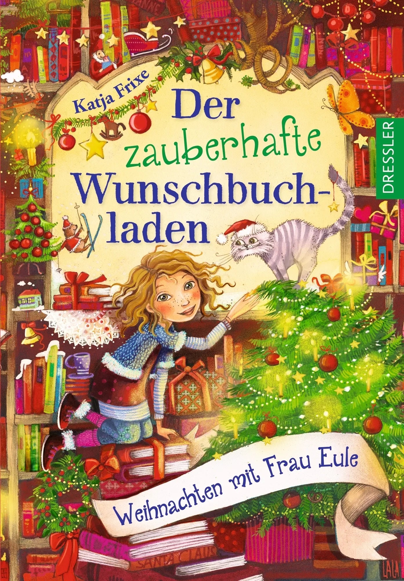 Buchcover von 'Der zauberhafte Wunschbuchladen 5. Weihnachten mit Frau Eule' - Gebundene Ausgabe von Katja Frixe