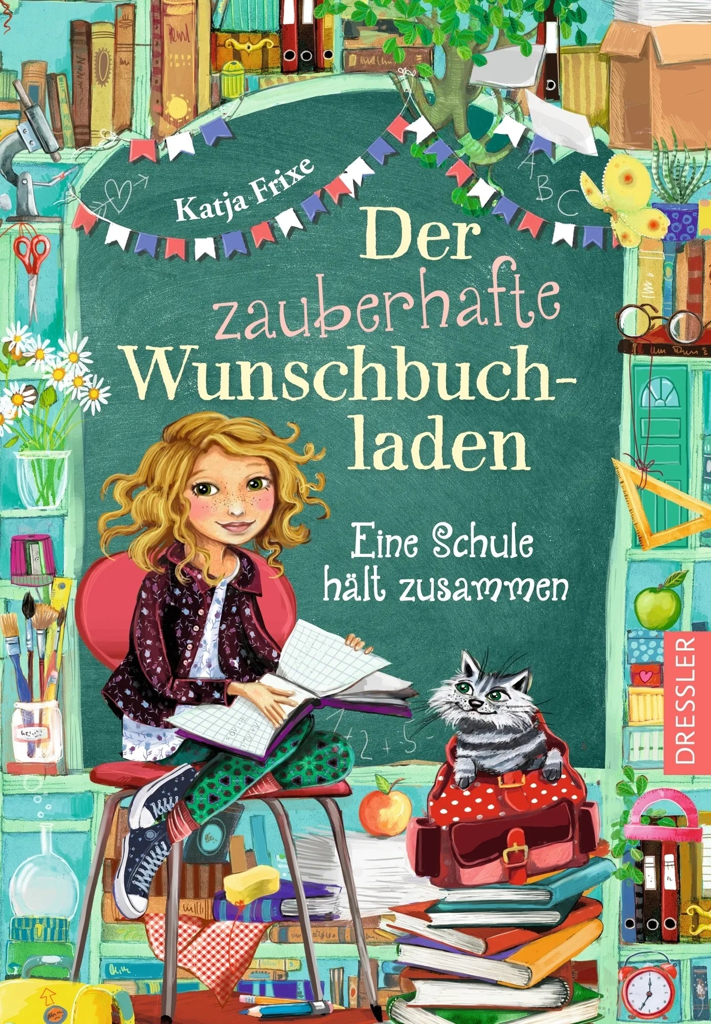 Buchcover von 'Der zauberhafte Wunschbuchladen 6. Eine Schule hält zusammen' - Taschenbuch von Katja Frixe