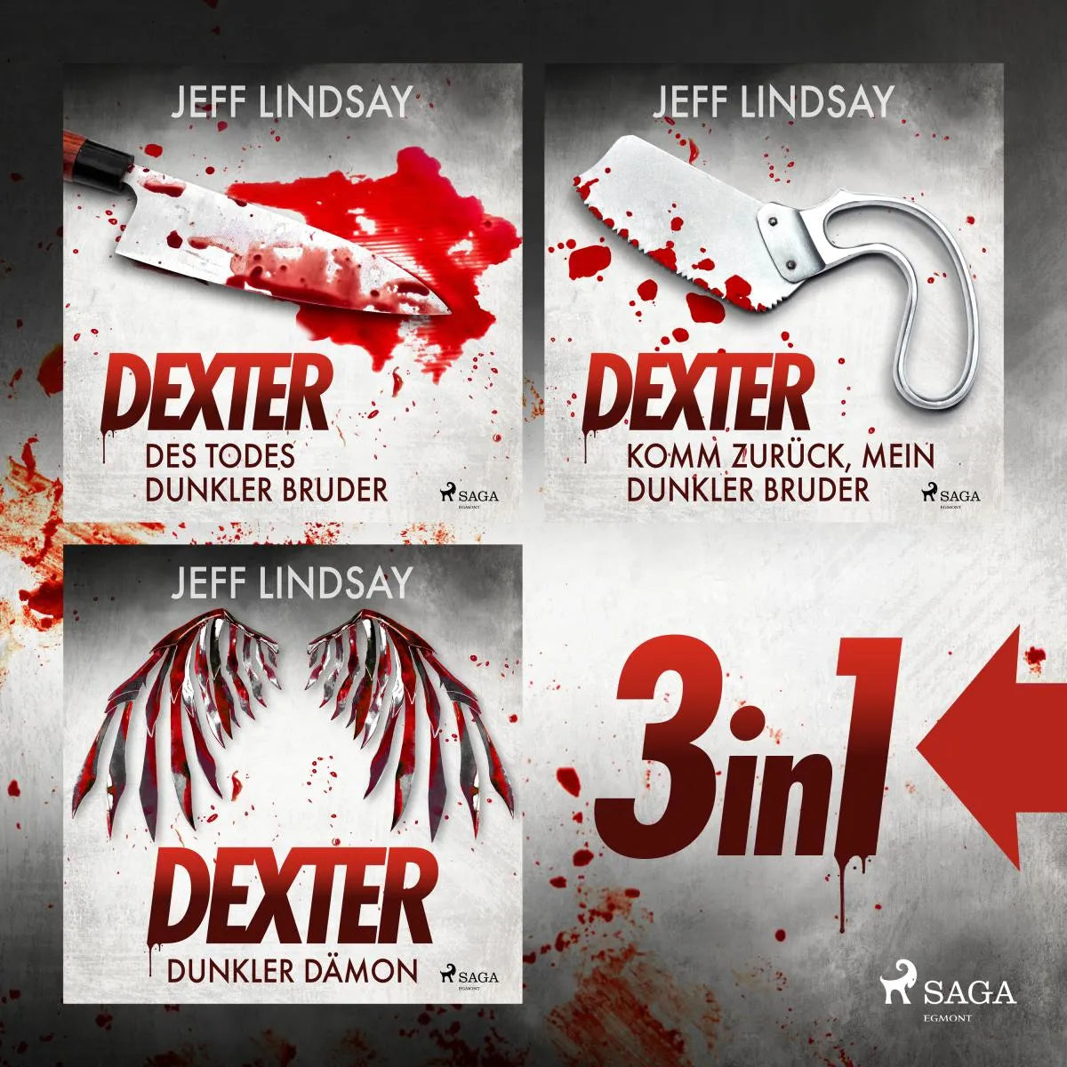 Cover: Des Todes dunkler Bruder, Dunkler Dämon & Komm zurück, mein dunkler Bruder (Hörbuch Download) von Jeff Lindsay
