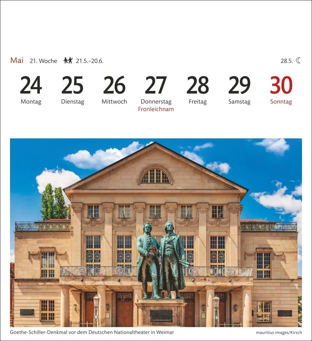 Deutschland Sehnsuchtskalender 2027 - Wochenkalender mit 53 Postkarten – Ansicht