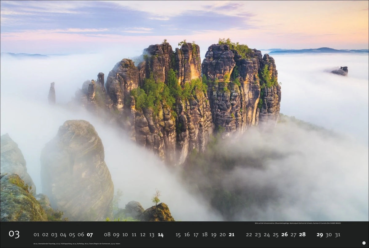 Deutschlands Naturparadiese Kalender 2027 - Edition Alexander von Humboldt Kalender 2027 – Ansicht