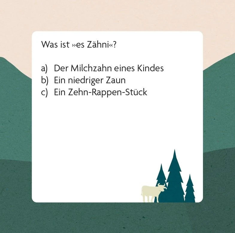 Dialekt-Quiz Schweiz – Ansicht