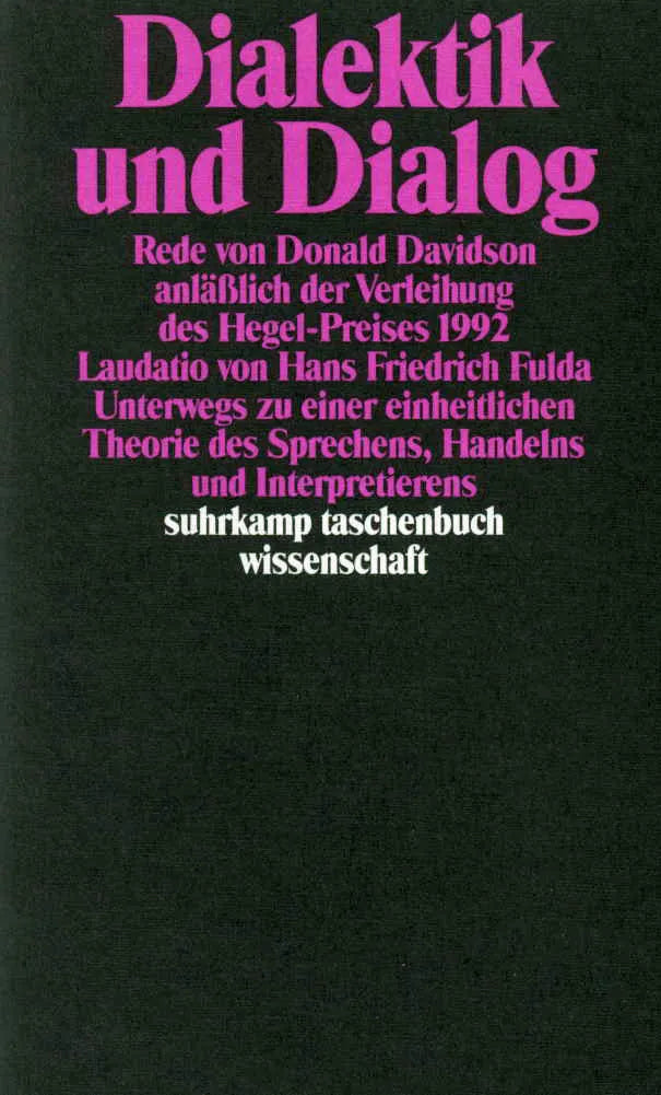 Buchcover von 'Dialektik und Dialog' - Taschenbuch von Donald Davidson