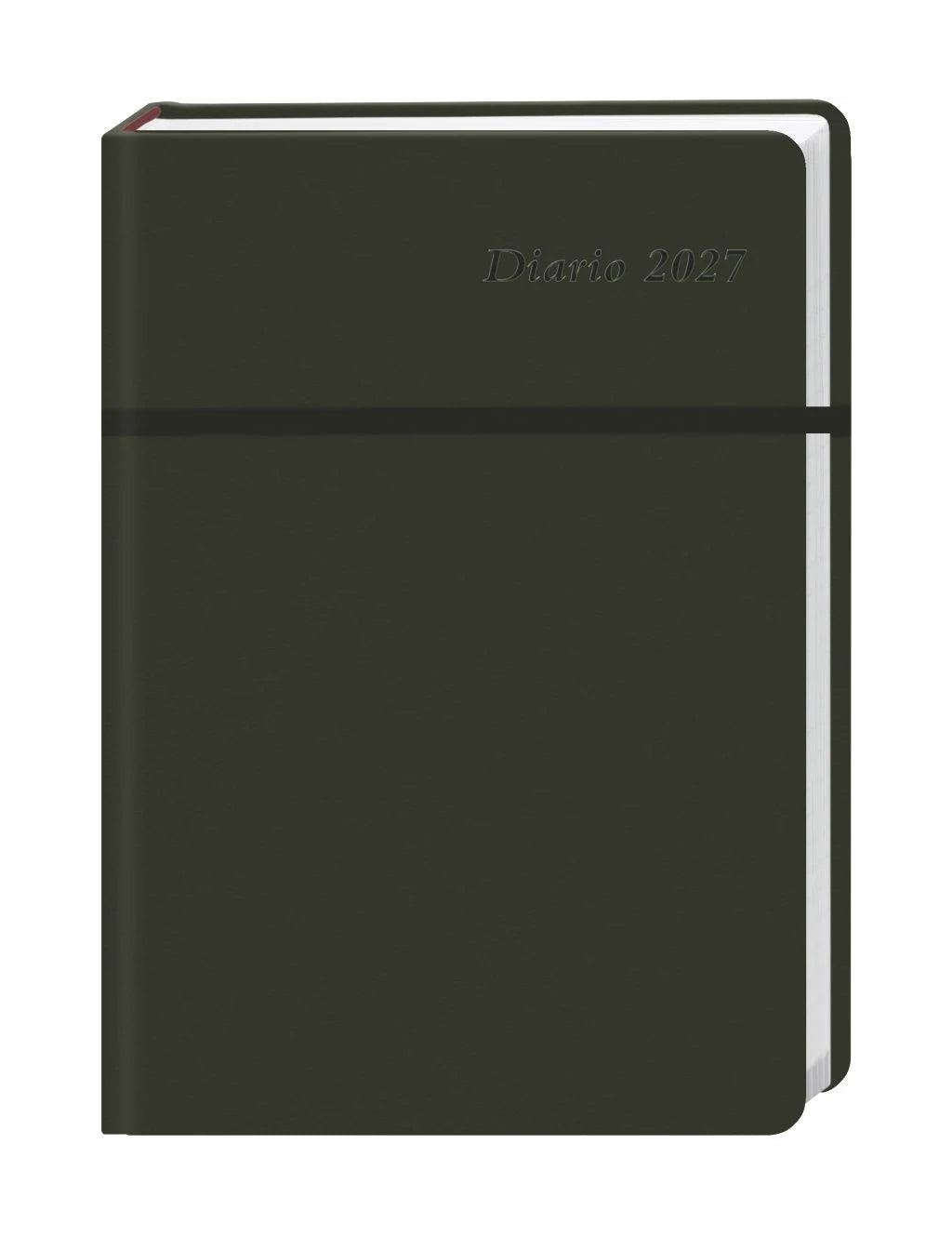 Taschenkalender: Diario Wochen-Kalenderbuch A6, schwarz 2027