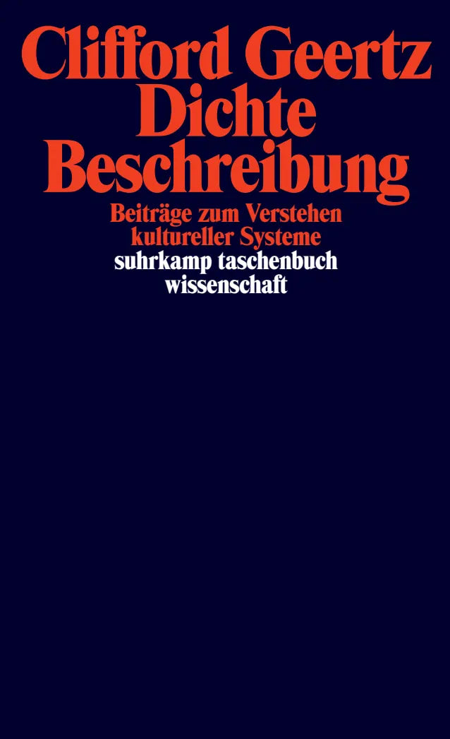 Buchcover von 'Dichte Beschreibung' - Taschenbuch von Clifford Geertz