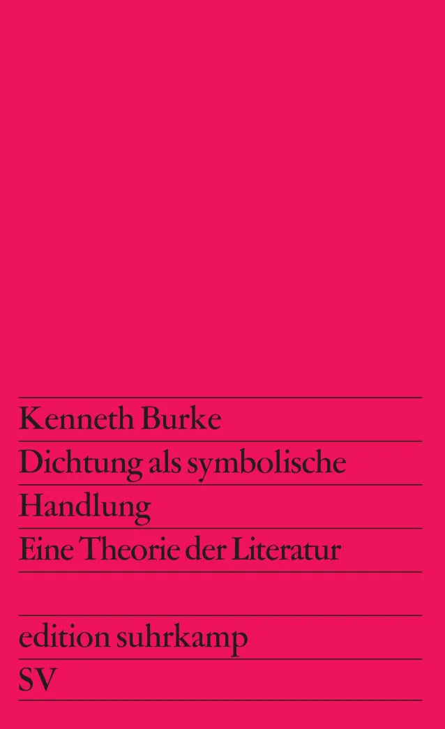 Buchcover von 'Dichtung als symbolische Handlung' - Taschenbuch von Kenneth Burke