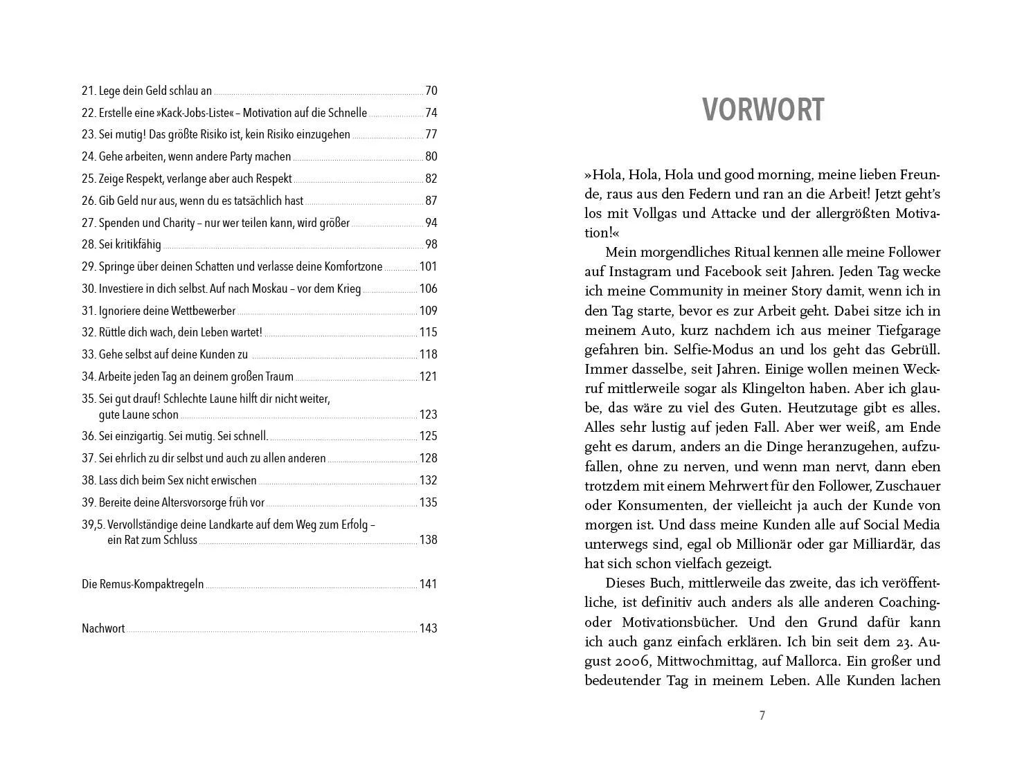 Innenansicht von 'Die 39,5 Remus-Regeln für mehr Erfolg' - Taschenbuch