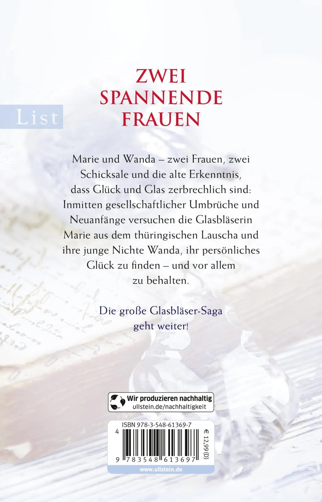 Buchrückseite von 'Die Amerikanerin' mit Klappentext - Taschenbuch