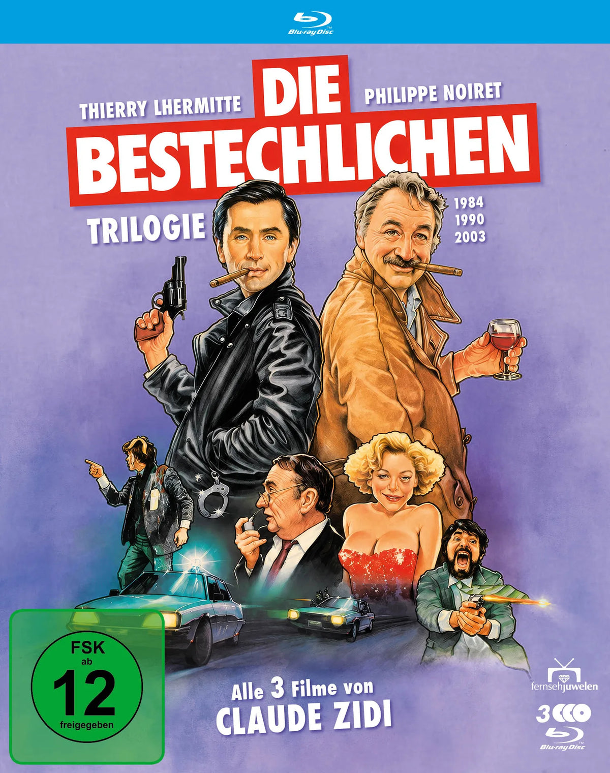 Blu-ray-Cover: Die Bestechlichen - Die komplette Film-Trilogie von Claude Zidi