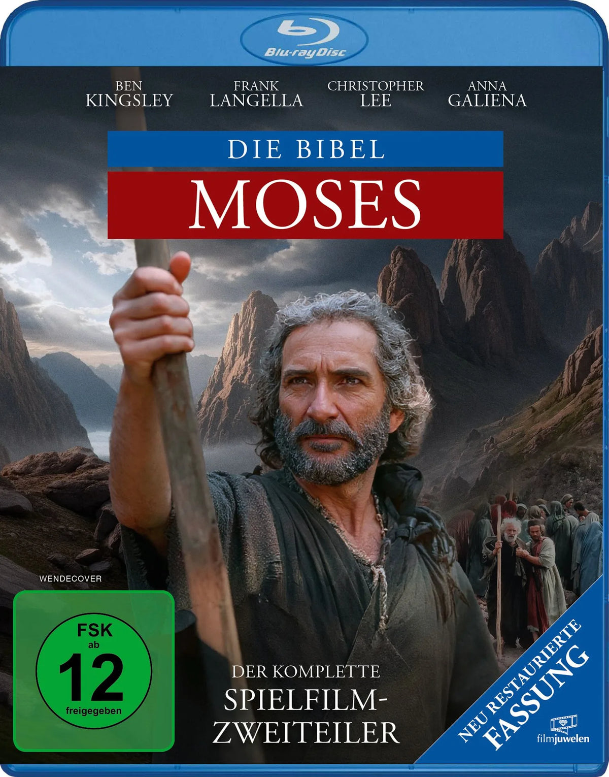 Blu-ray-Cover: Die Bibel: Moses. Regie: Roger Young