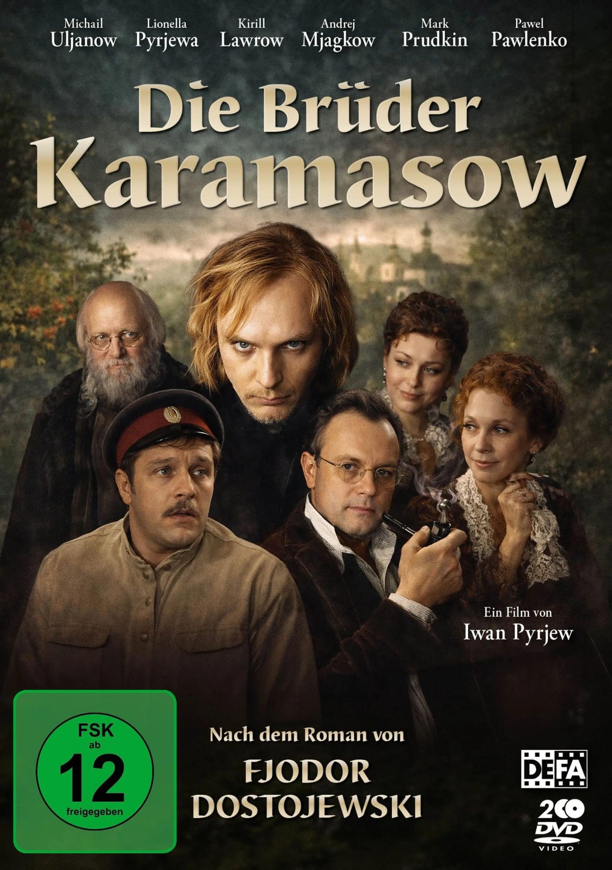 DVD-Cover: Die Brüder Karamasow - Der komplette Spielfilm-D. Regie: Iwan Pyrjew