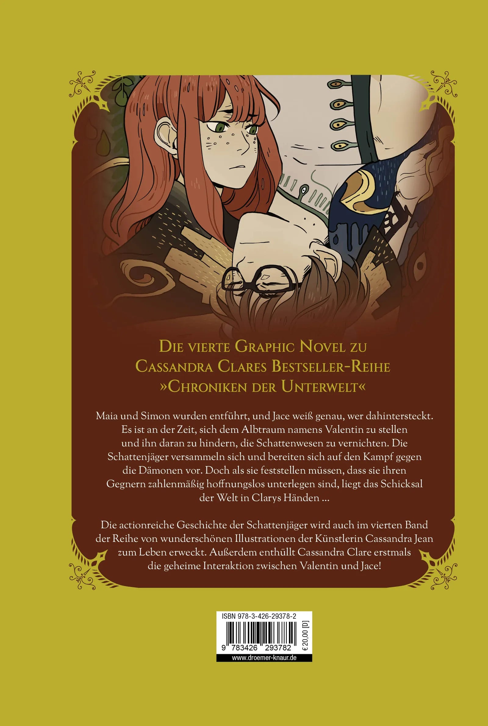 Buchrückseite von 'Die Chroniken der Unterwelt. City of Ashes' mit Klappentext - Gebundene Ausgabe