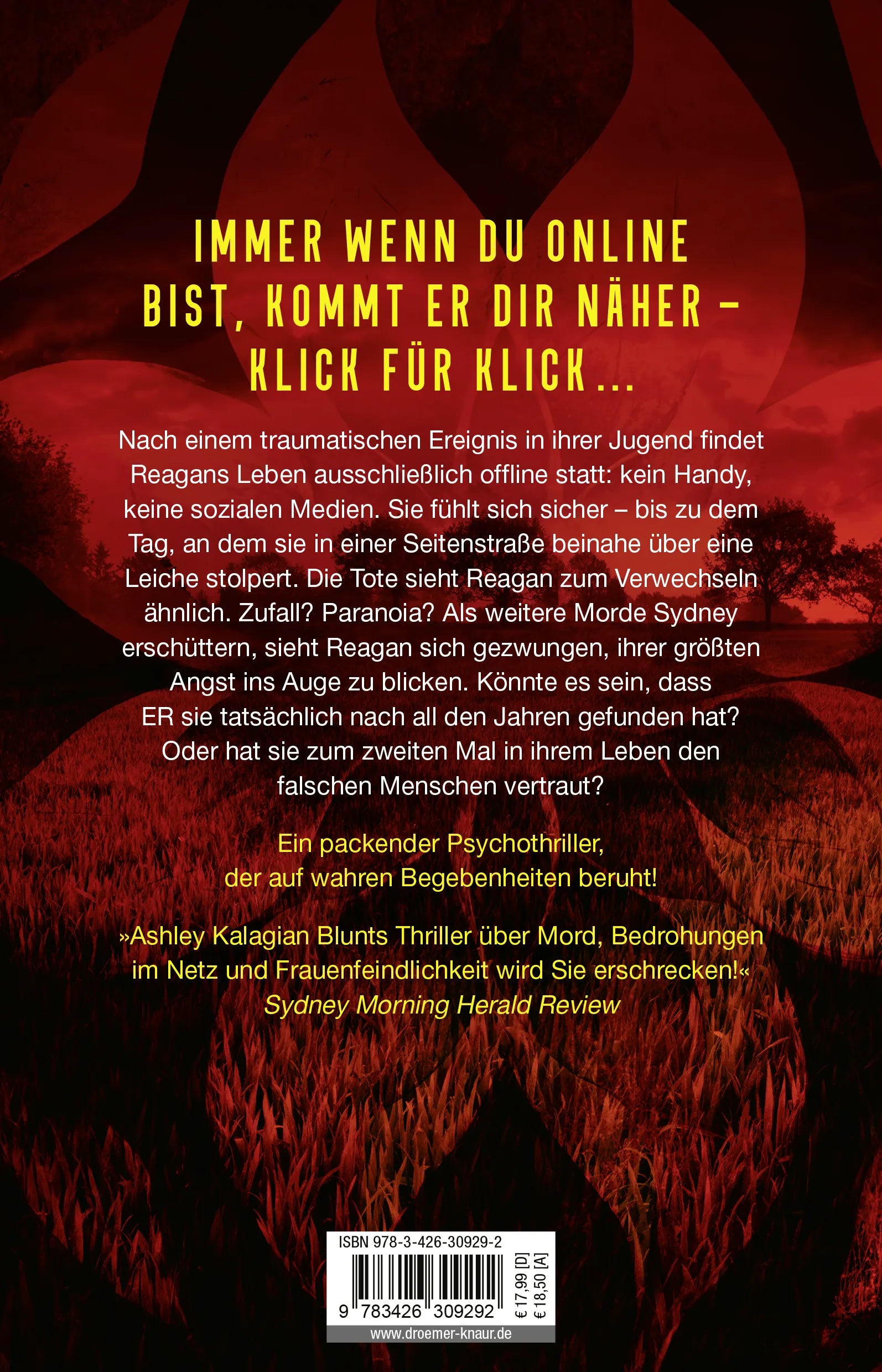 Buchrückseite von 'Die Dahlien-Morde' mit Klappentext - Paperback