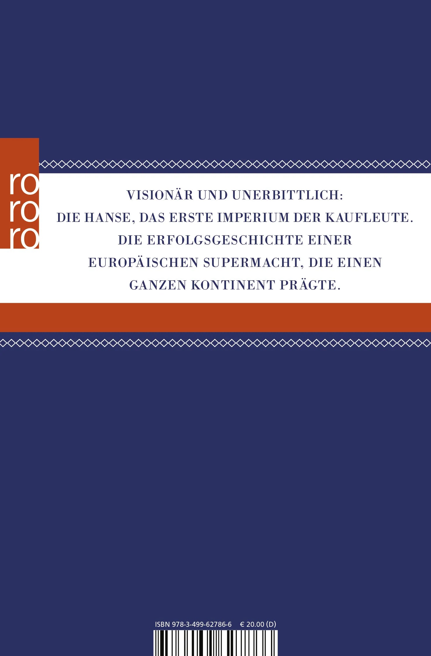Buchrückseite von 'Die Deutsche Hanse' mit Klappentext - Taschenbuch