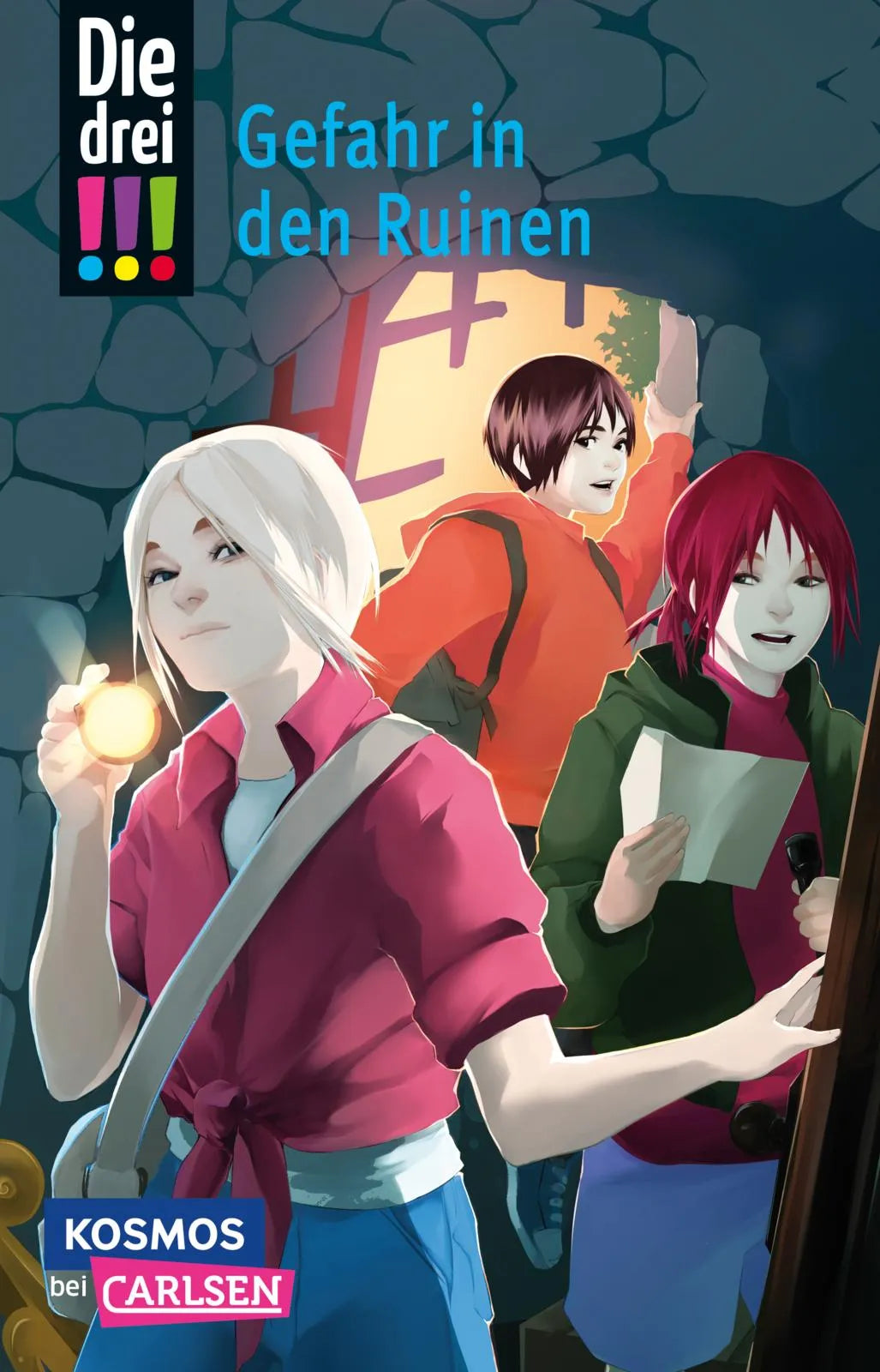 Buchcover von 'Die drei !!!: Gefahr in den Ruinen' - Taschenbuch von Maja von Vogel