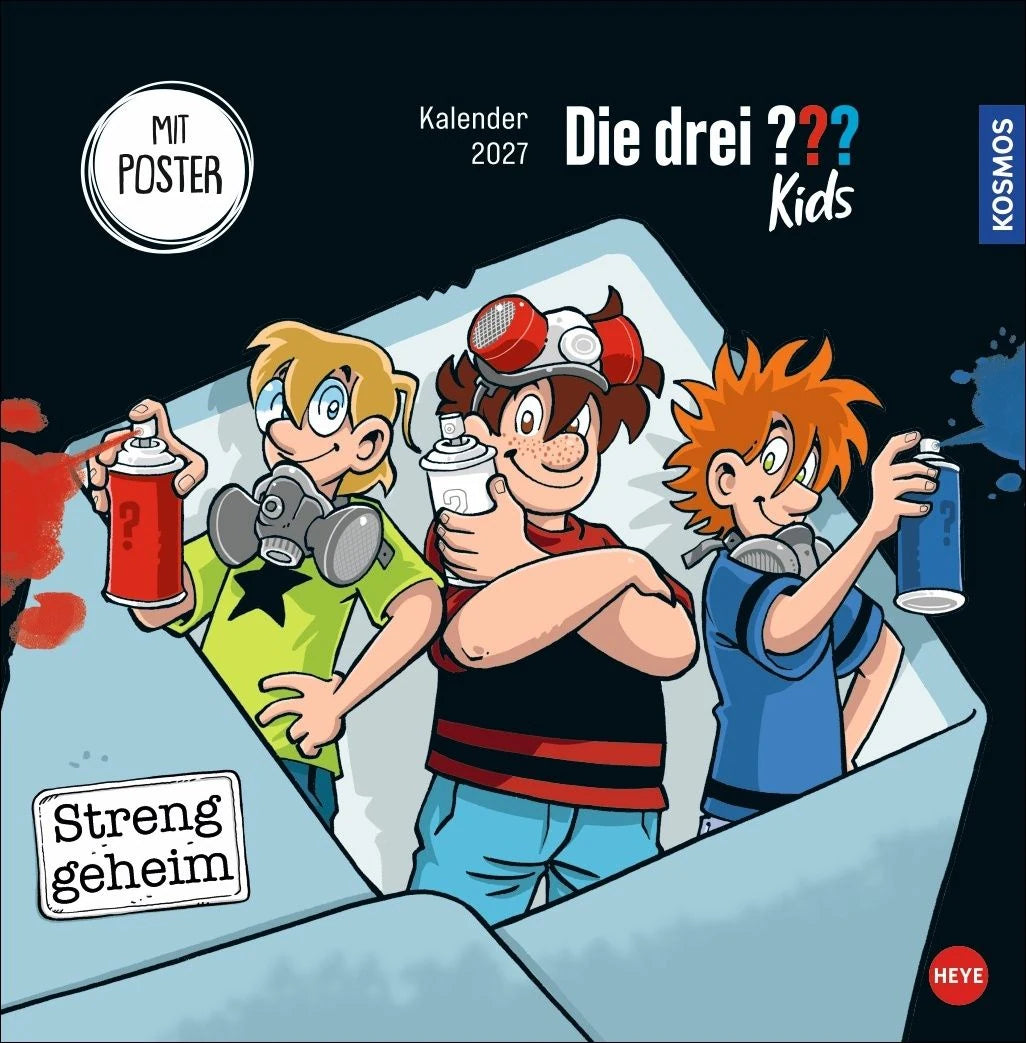 Wandkalender: Die drei ??? Kids Broschurkalender 2027