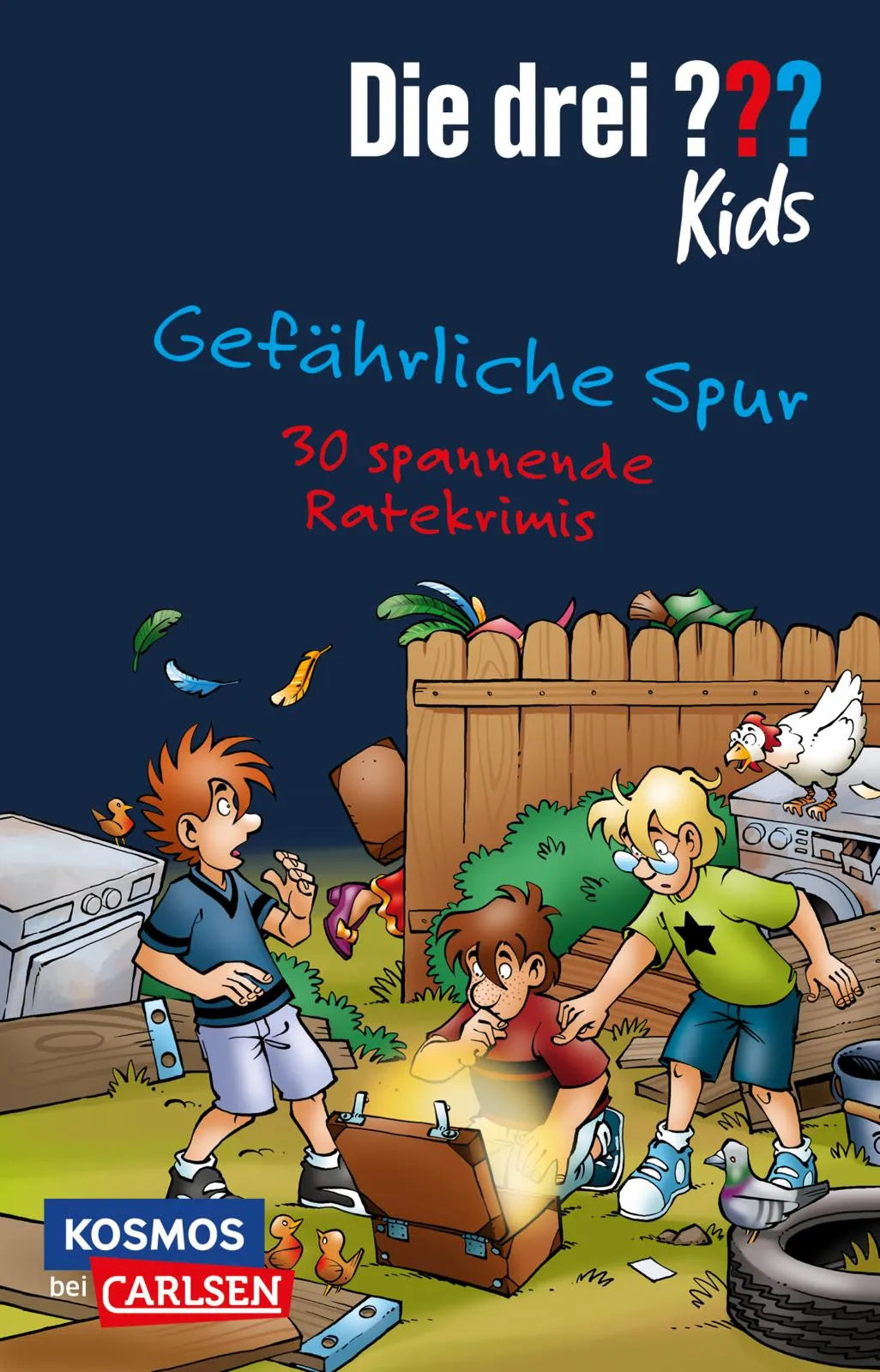 Buchcover von 'Die drei ??? Kids: Gefährliche Spur. 30 spannende Ratekrimis!' - Taschenbuch von Ulf Blanck