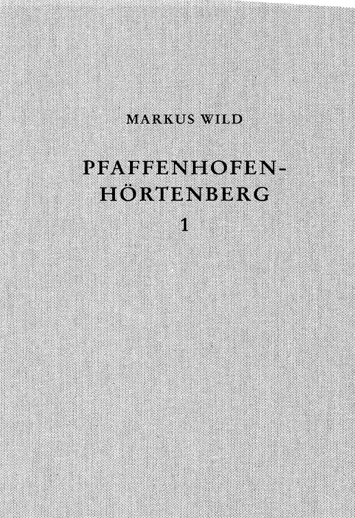 Cover: Die eisenzeitliche Siedlung von Pfaffenhofen-Hörtenberg in Tirol (Hardcover) von Markus Wild