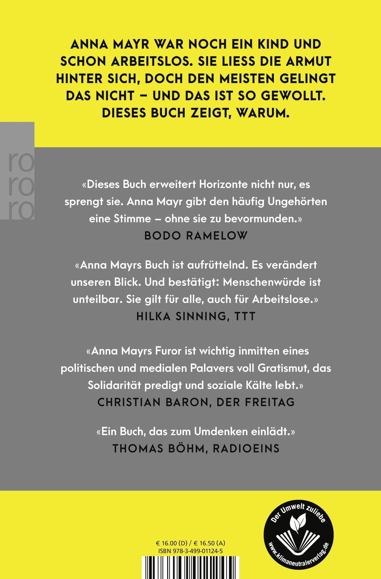 Buchrückseite von 'Die Elenden' mit Klappentext - Taschenbuch