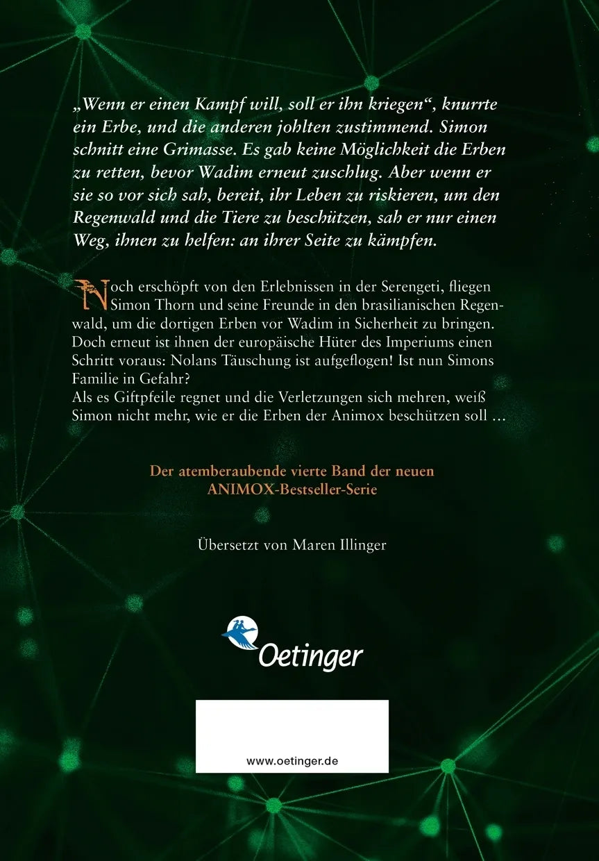 Rückseite: Die Erben der Animox 4. Der Verrat des Kaimans (Hardcover)