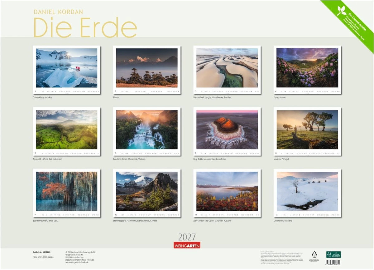 Die Erde Kalender 2027 – Ansicht