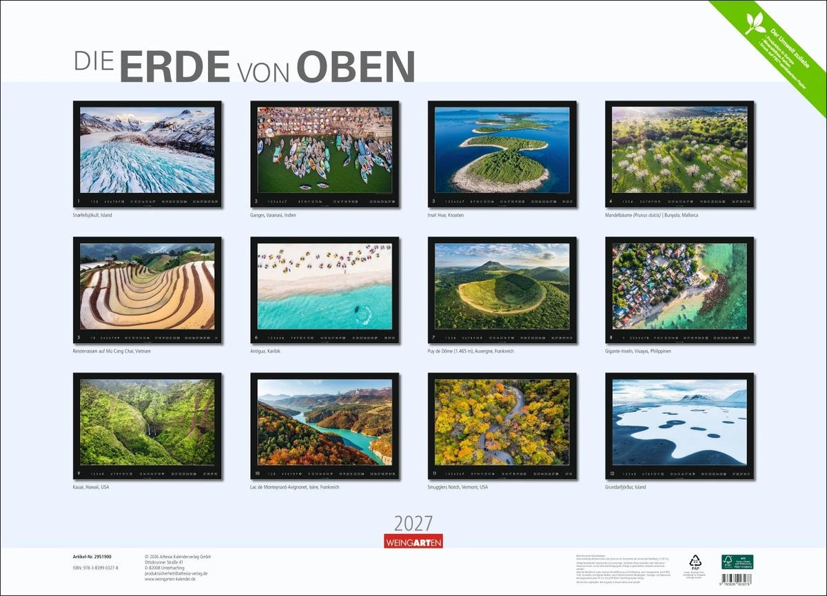 Die Erde von oben Kalender 2027 – Ansicht