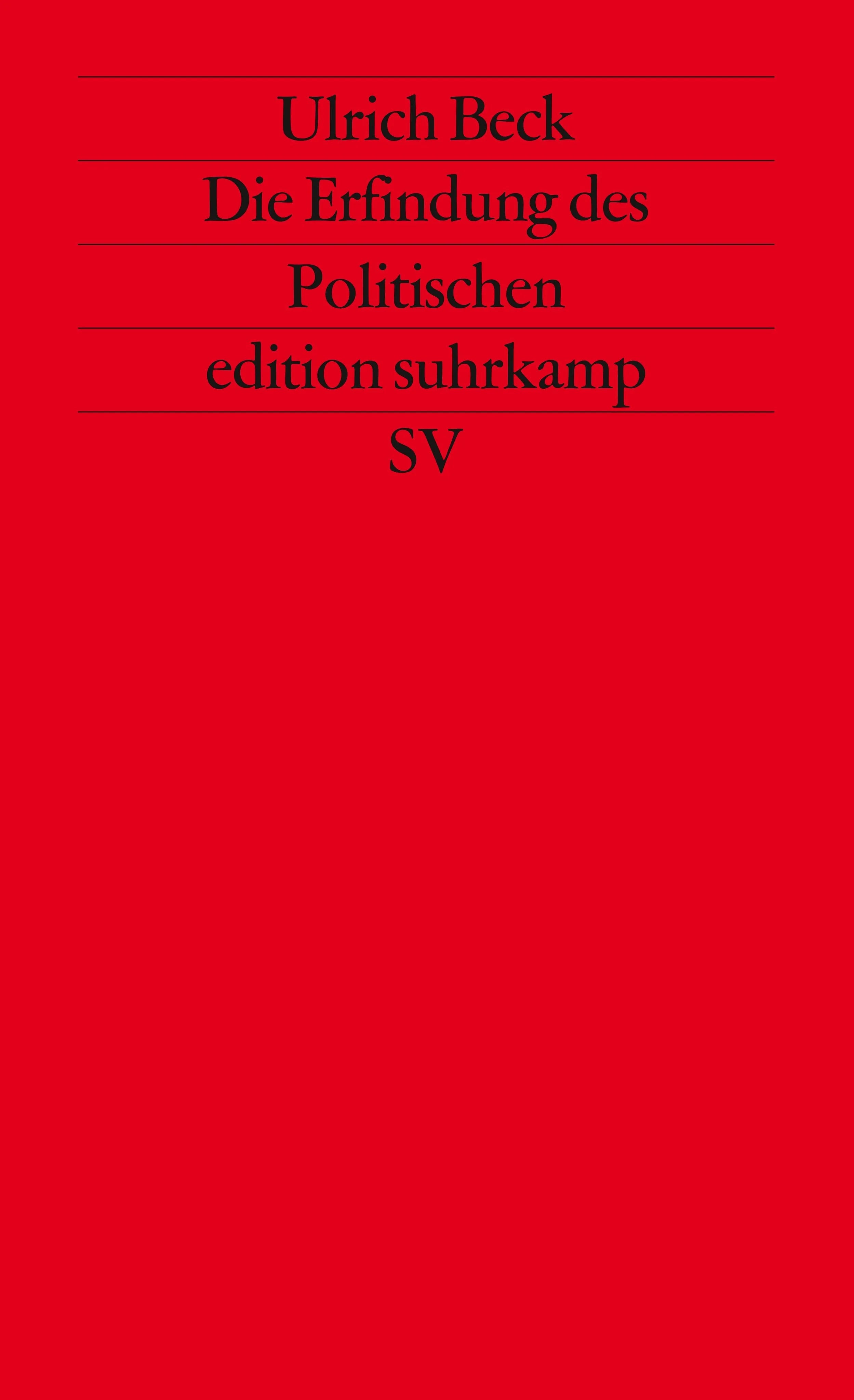 Buchcover von 'Die Erfindung des Politischen' - Taschenbuch von Ulrich Beck
