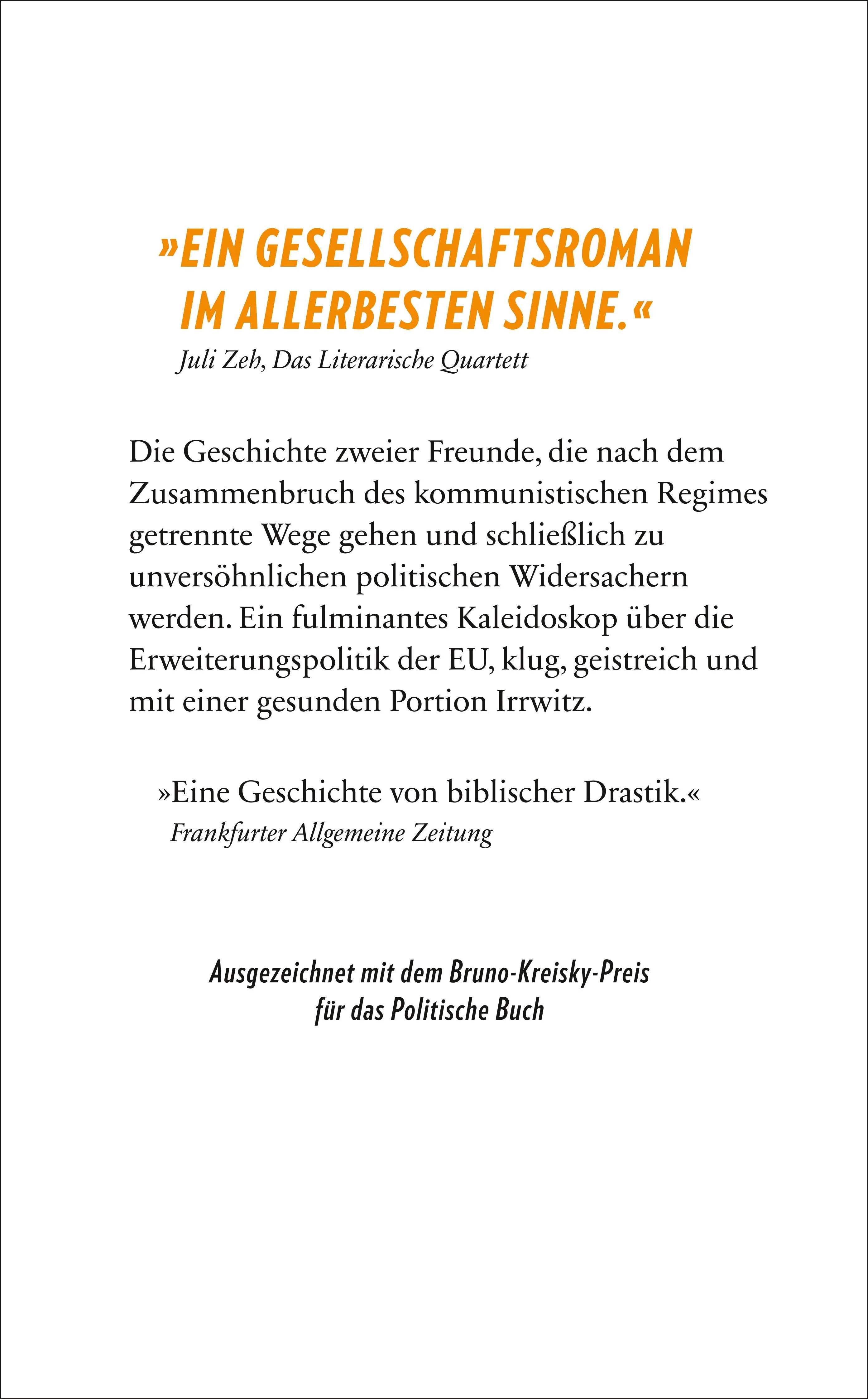 Buchrückseite von 'Die Erweiterung' mit Klappentext - Taschenbuch