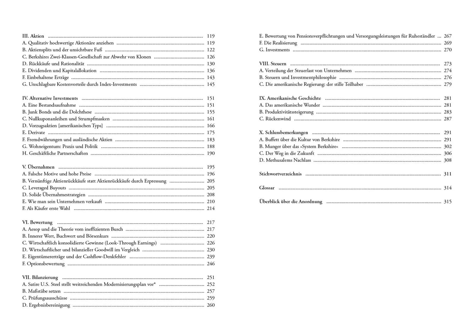Innenansicht von 'Die Essays von Warren Buffett' - Gebundene Ausgabe