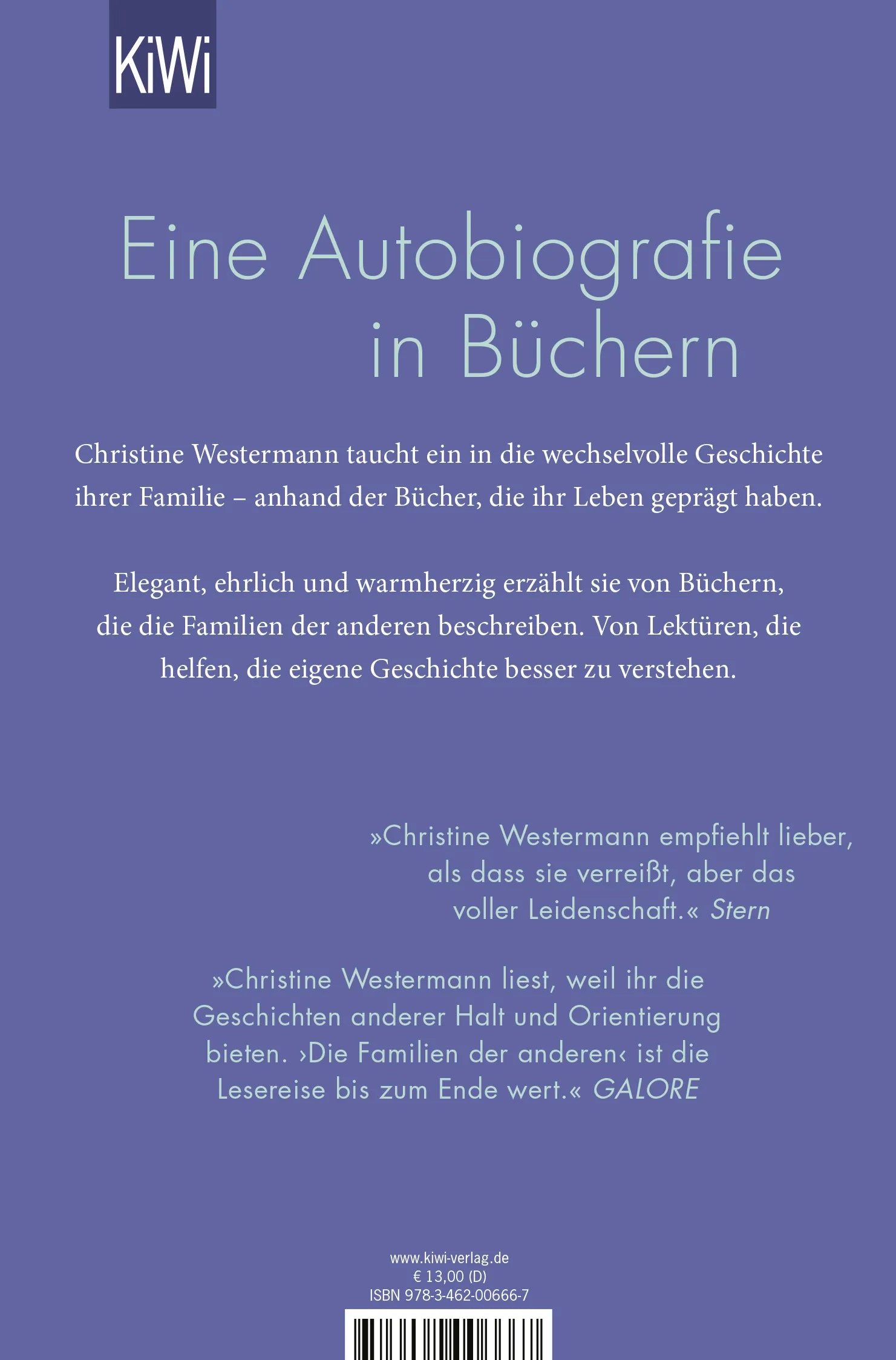 Buchrückseite von 'Die Familien der anderen' mit Klappentext - Taschenbuch