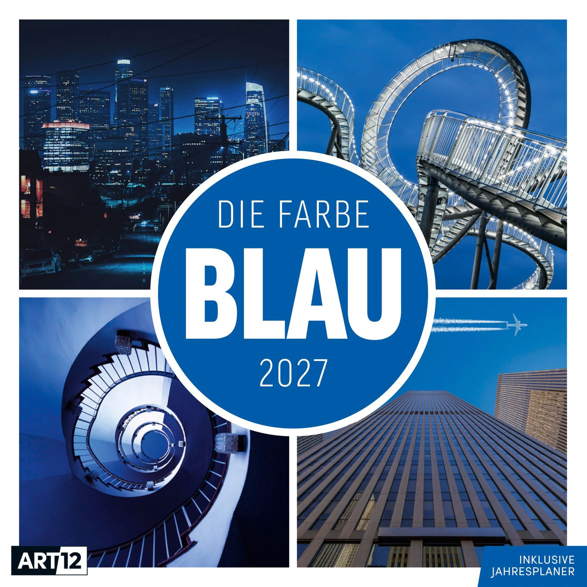 Wandkalender: Die Farbe Blau Kalender 2027 - 30x30 - Art12