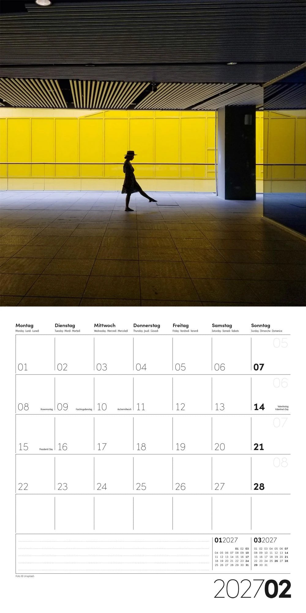 Die Farbe Gelb Kalender 2027 - 30x30 - Art12 – Ansicht