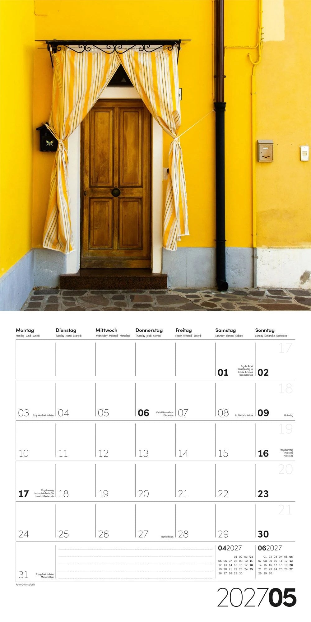 Die Farbe Gelb Kalender 2027 - 30x30 - Art12 – Ansicht