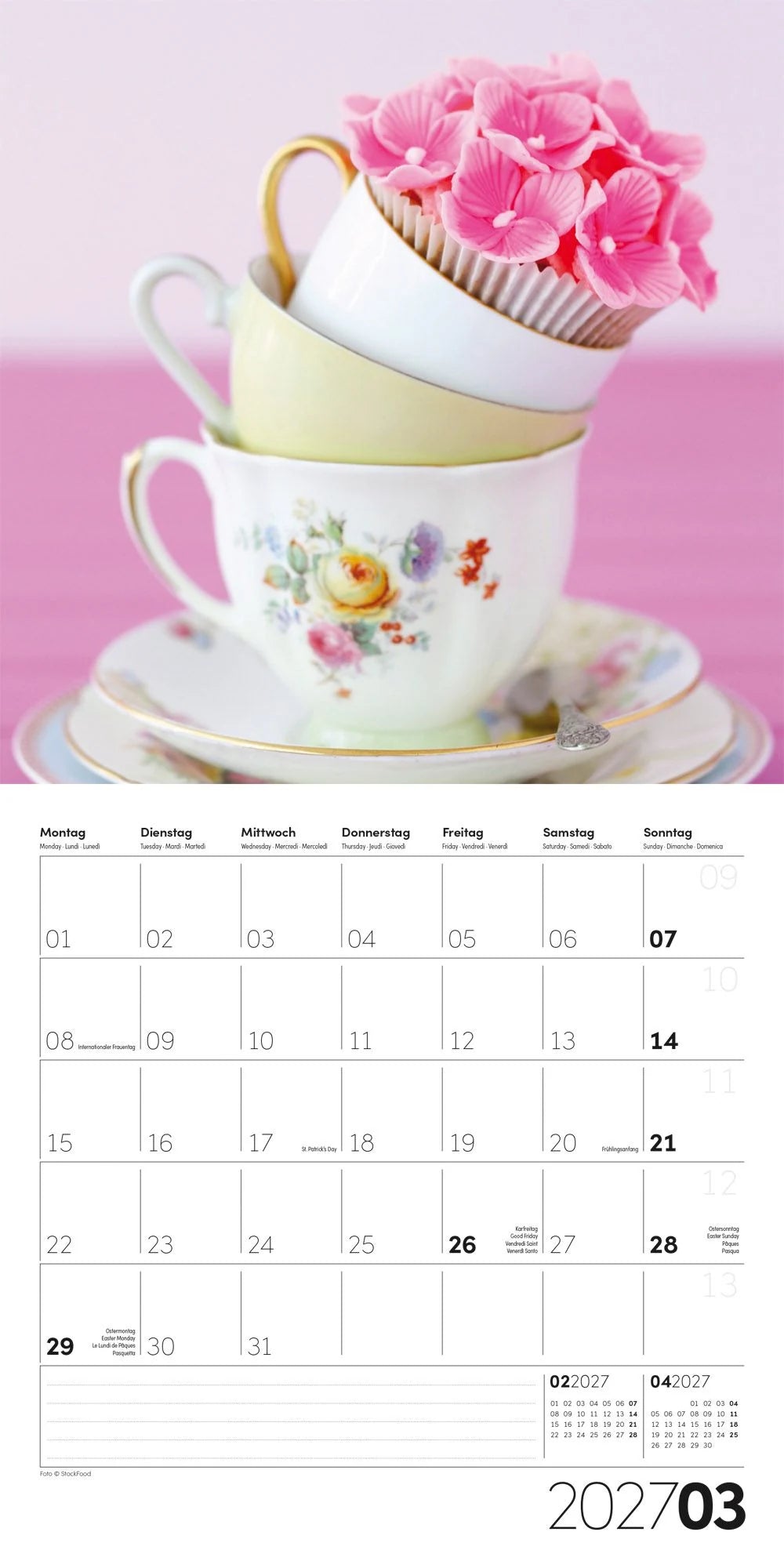 Die Farbe Pink Kalender 2027 - 30x30 - Art12 – Ansicht