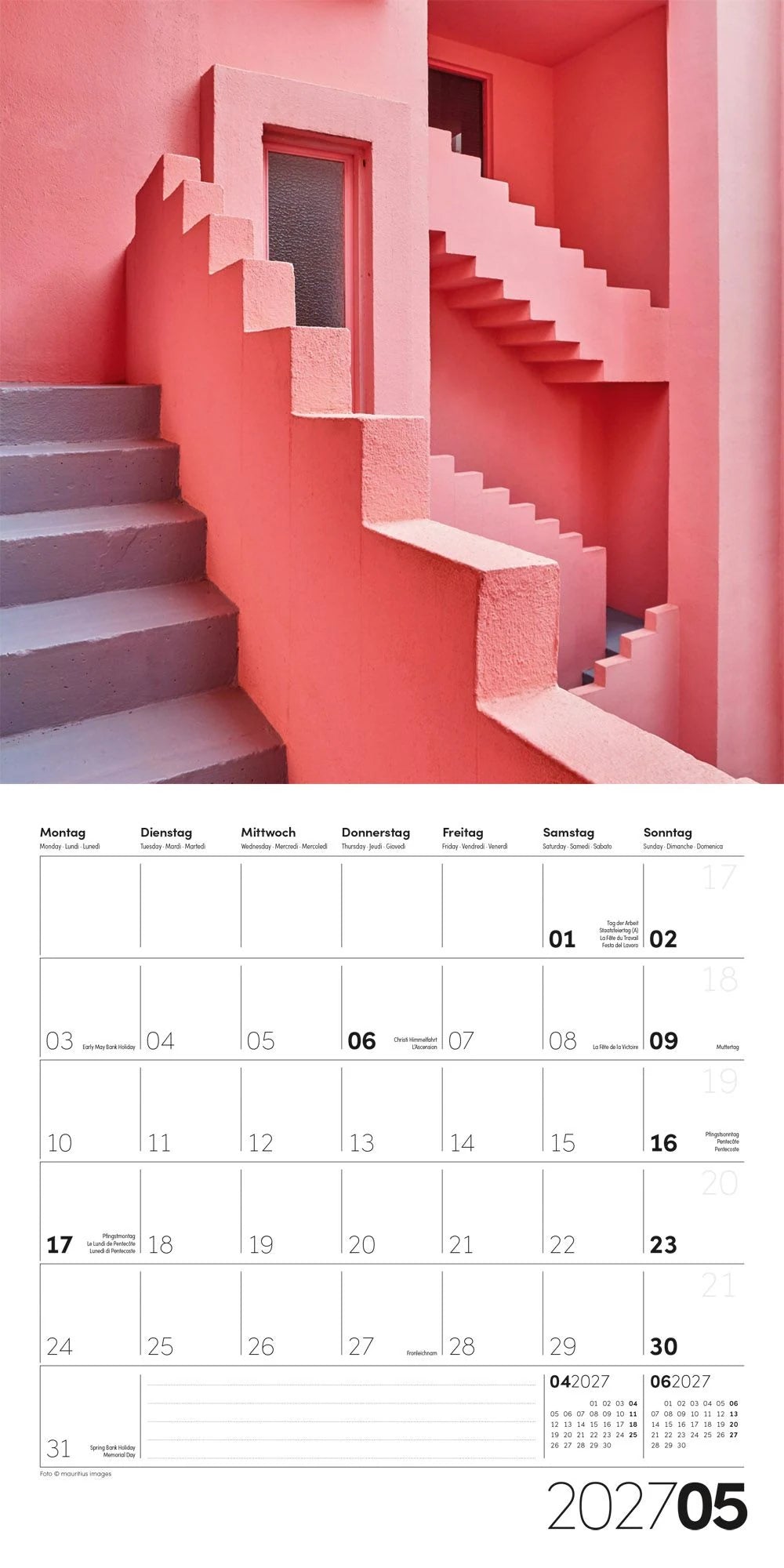 Die Farbe Pink Kalender 2027 - 30x30 - Art12 – Ansicht
