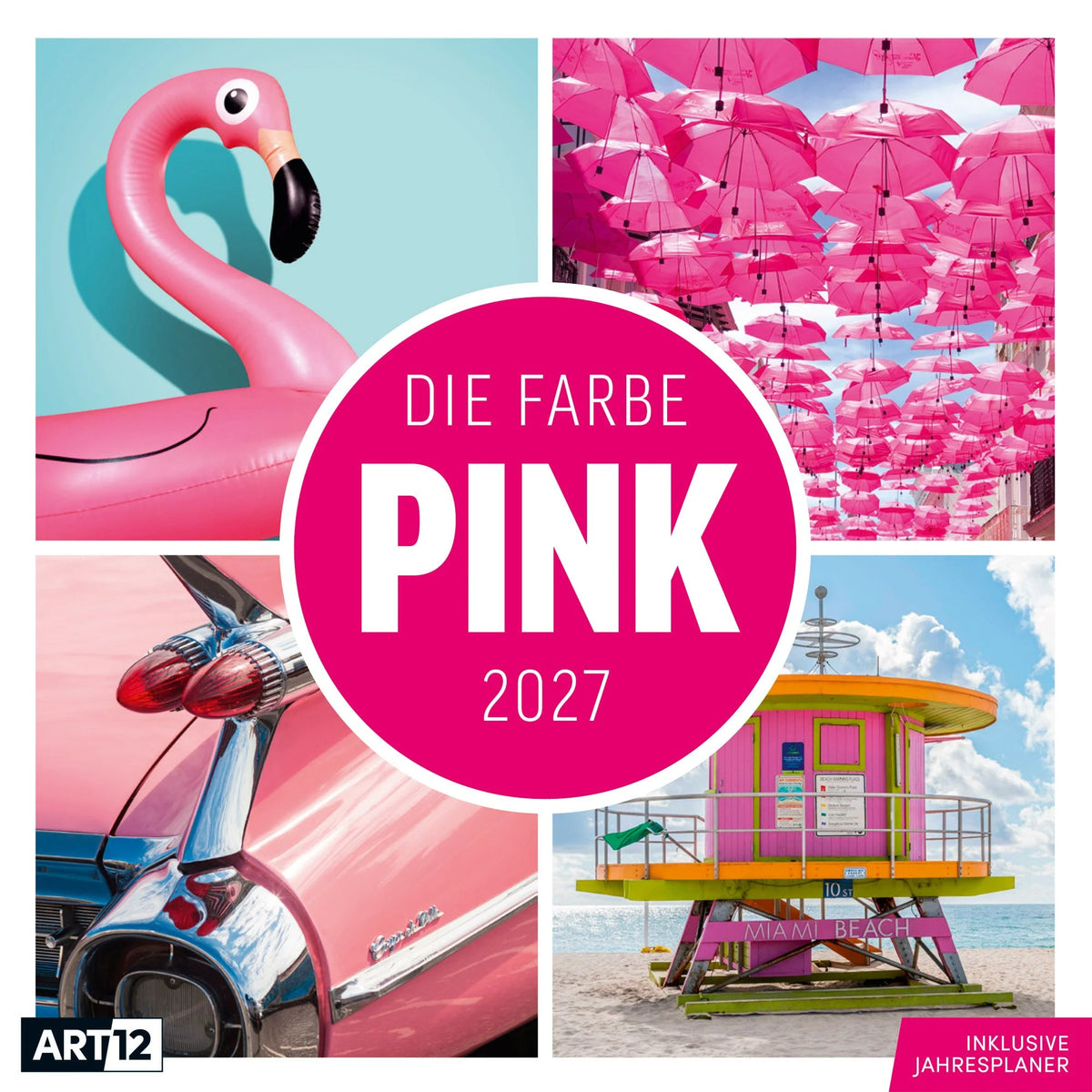 Wandkalender: Die Farbe Pink Kalender 2027 - 30x30 - Art12