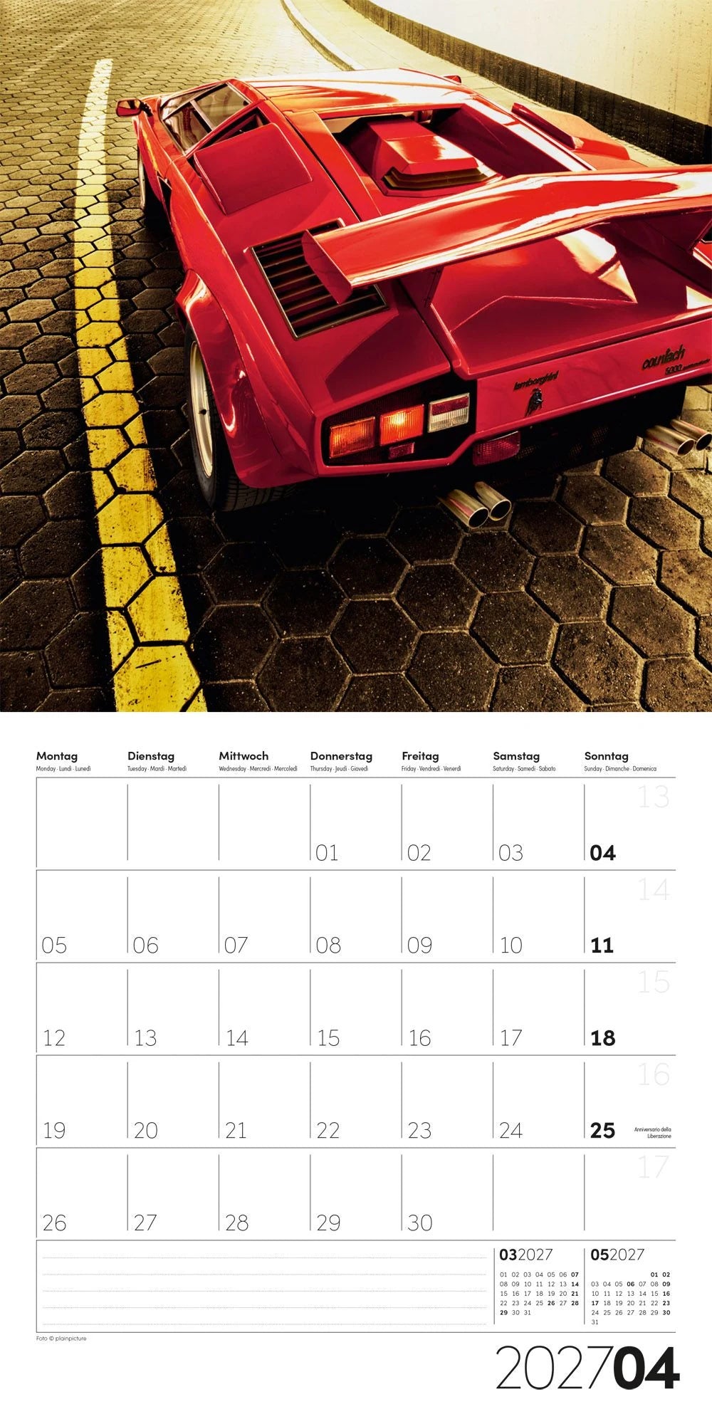 Die Farbe Rot Kalender 2027 - 30x30 - Art12 – Ansicht
