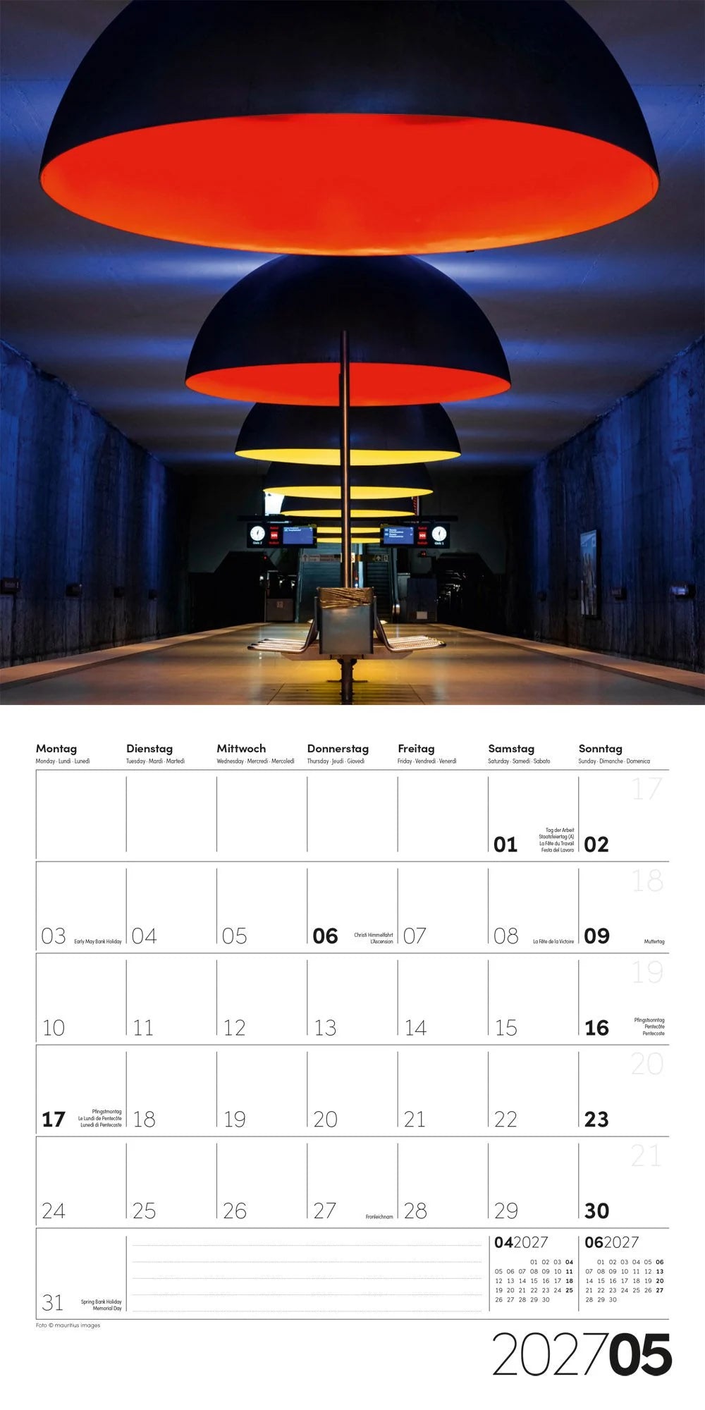 Die Farbe Rot Kalender 2027 - 30x30 - Art12 – Ansicht