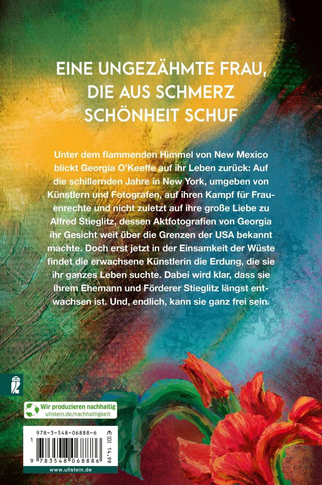 Buchrückseite von 'Die Farben der Wüste' mit Klappentext - Paperback
