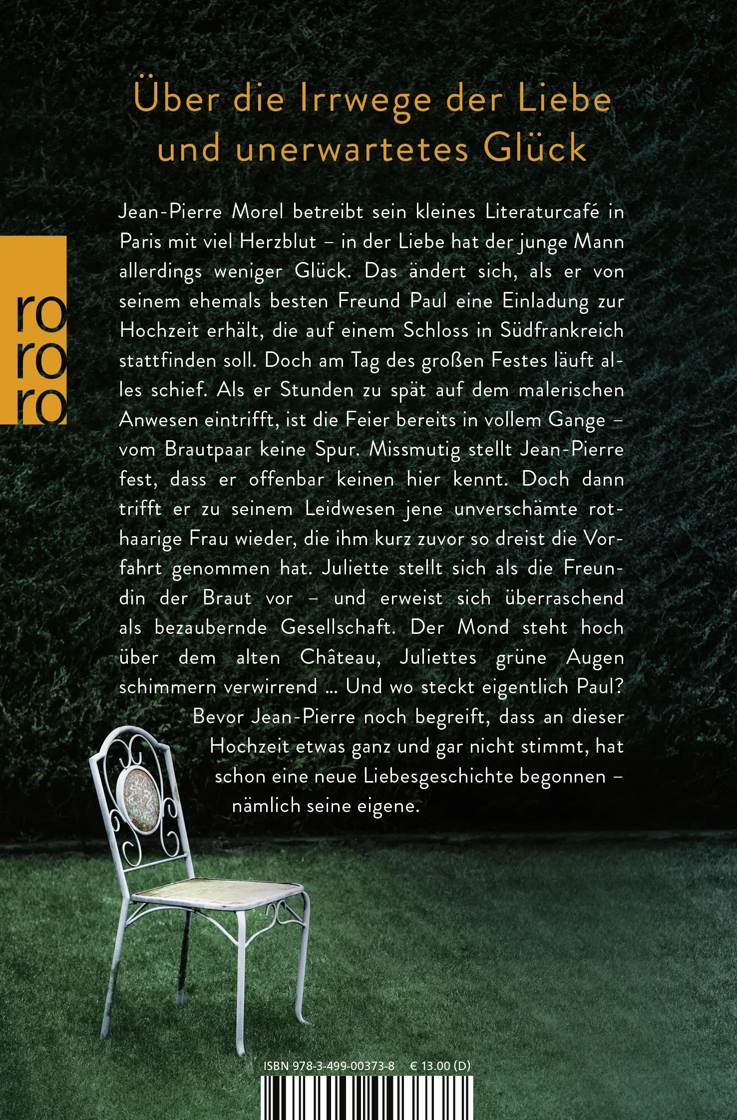 Buchrückseite von 'Die Freundin der Braut' mit Klappentext - Taschenbuch