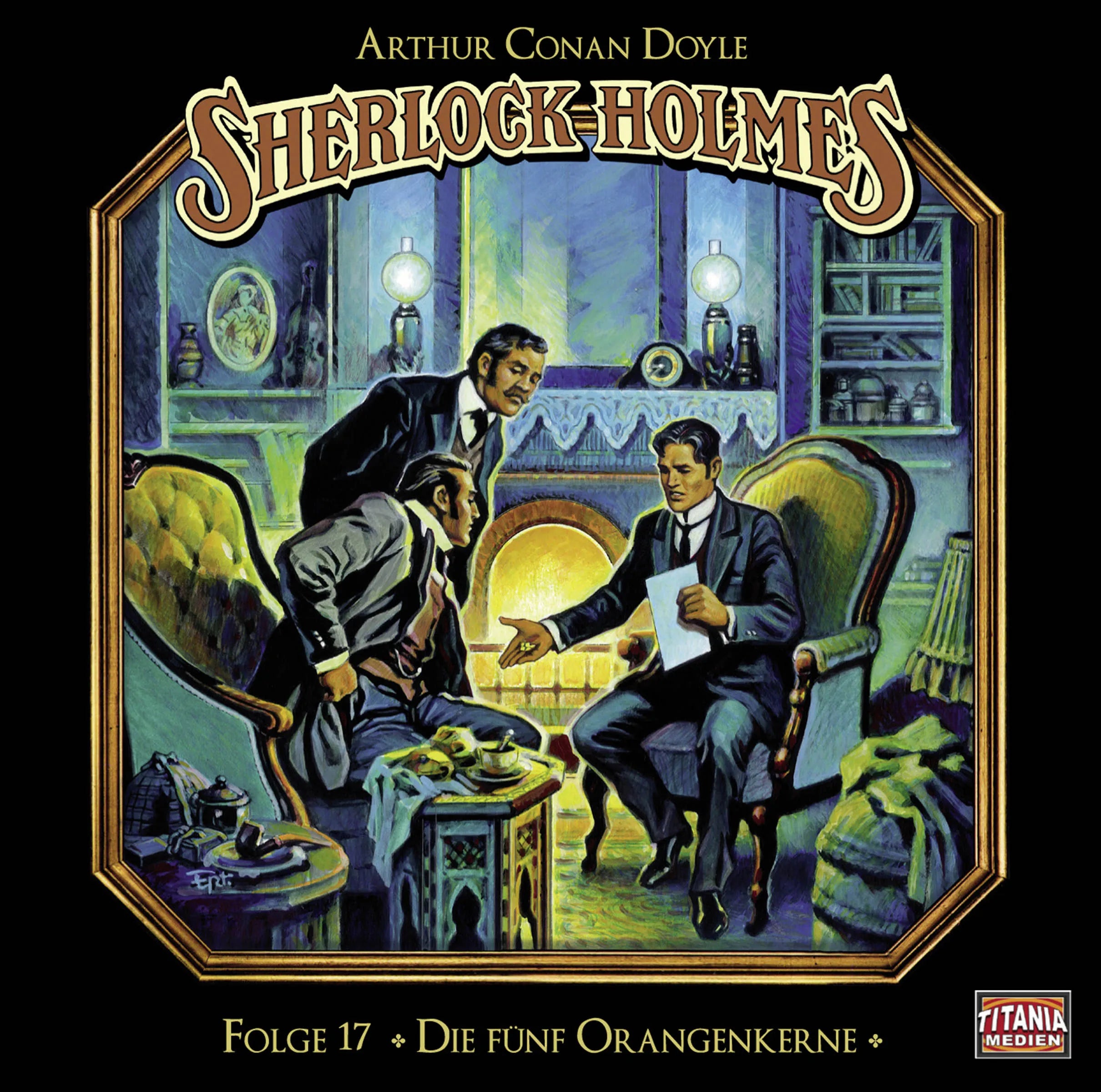 Buchcover von 'Die fünf Orangenkerne' - Hörbuch (CD) von Sir Arthur Conan Doyle
