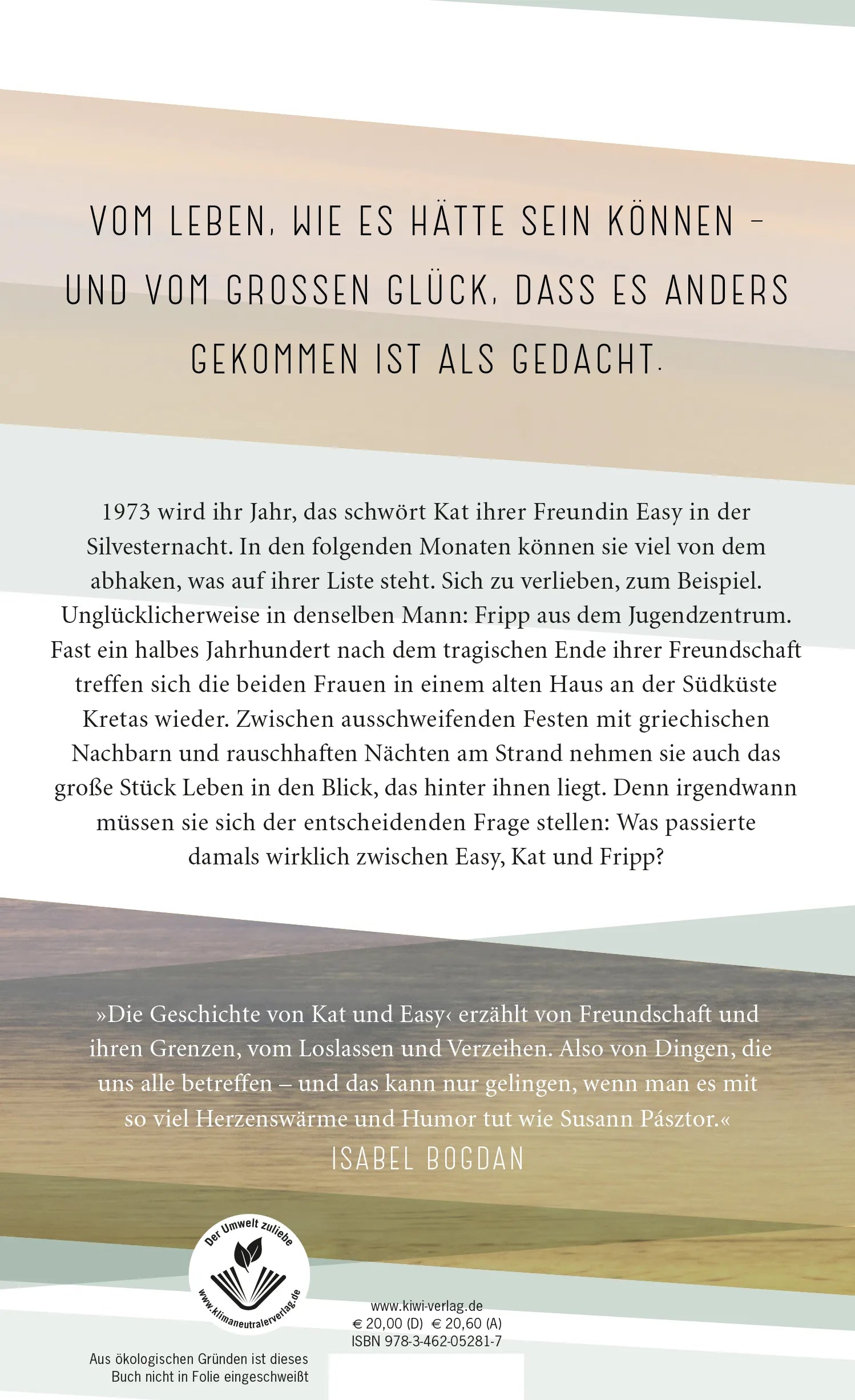 Buchrückseite von 'Die Geschichte von Kat und Easy' mit Klappentext - Gebundene Ausgabe