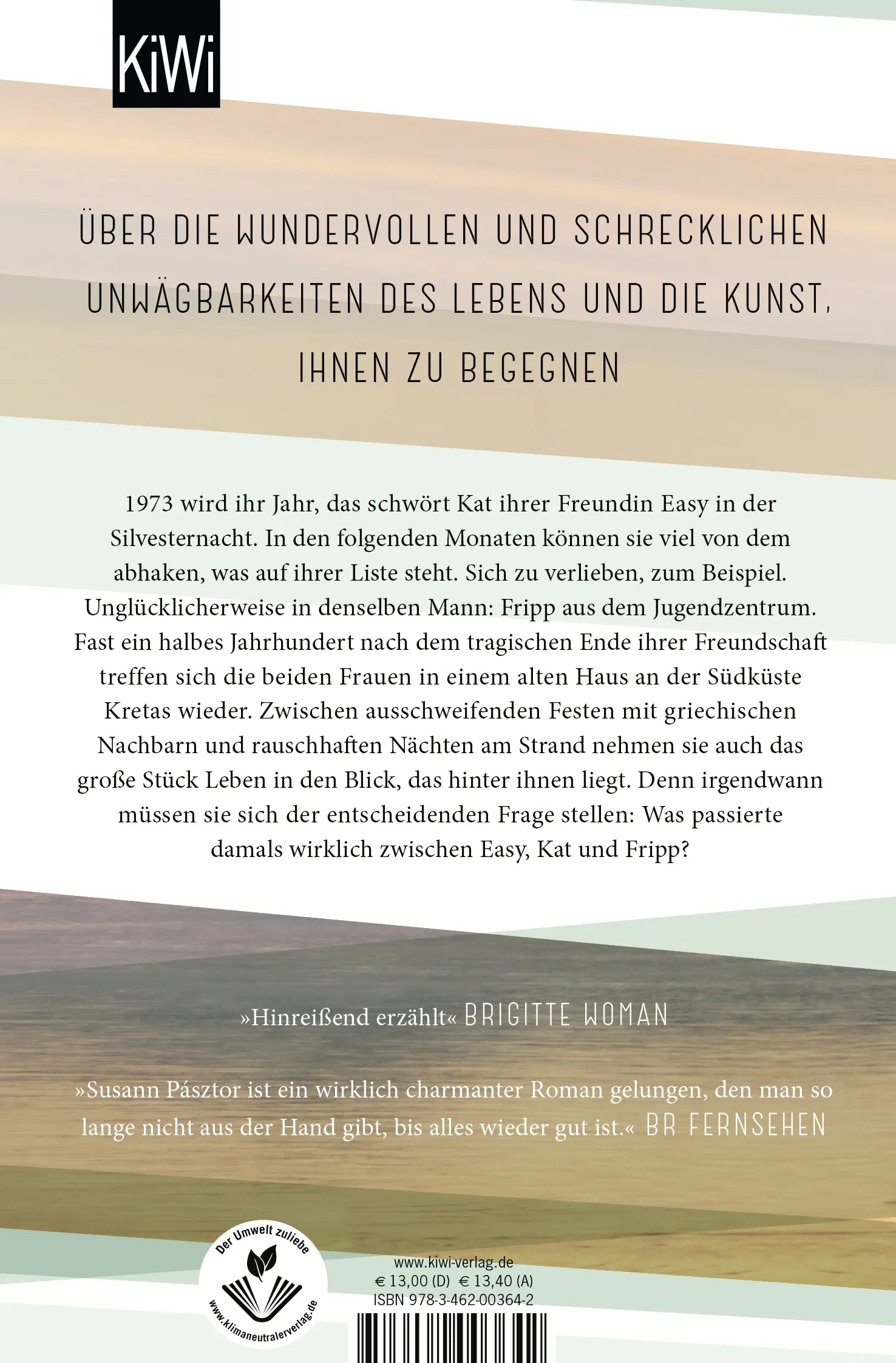 Buchrückseite von 'Die Geschichte von Kat und Easy' mit Klappentext - Taschenbuch