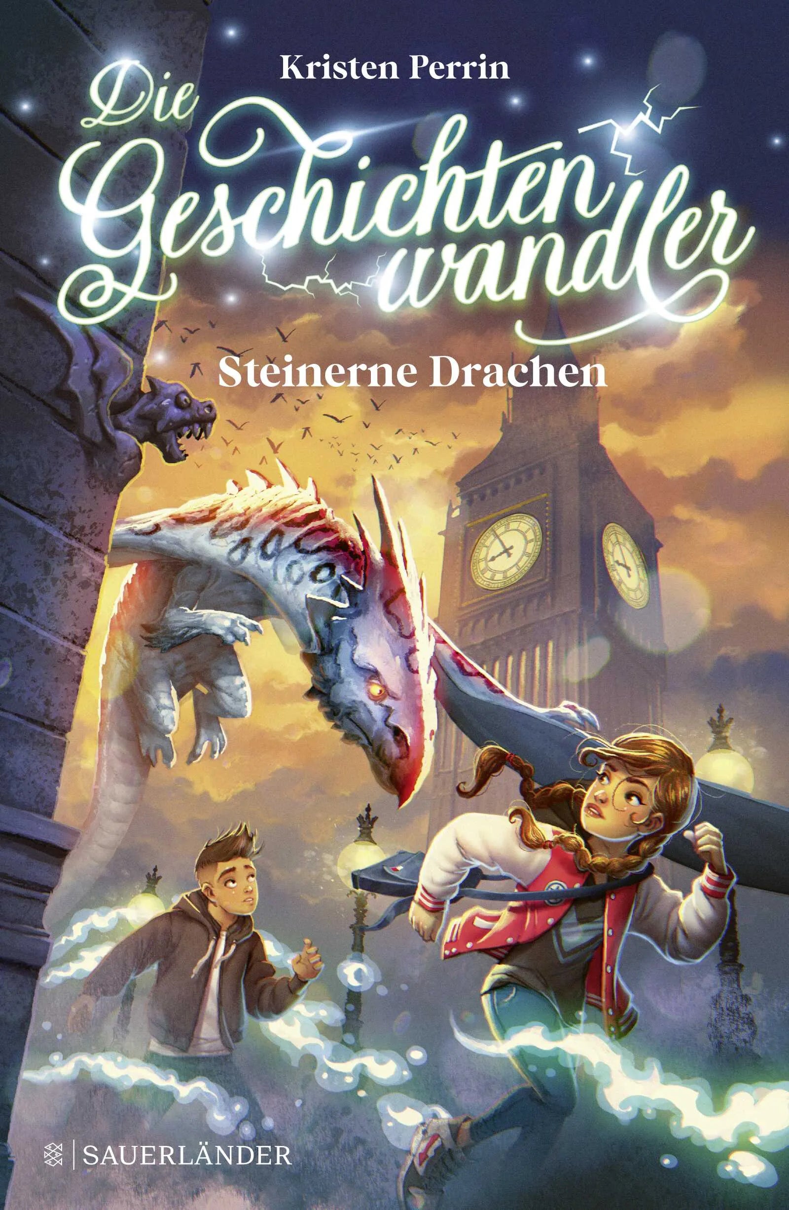 Buchcover von 'Die Geschichtenwandler − Steinerne Drachen' - Gebundene Ausgabe von Kristen Perrin