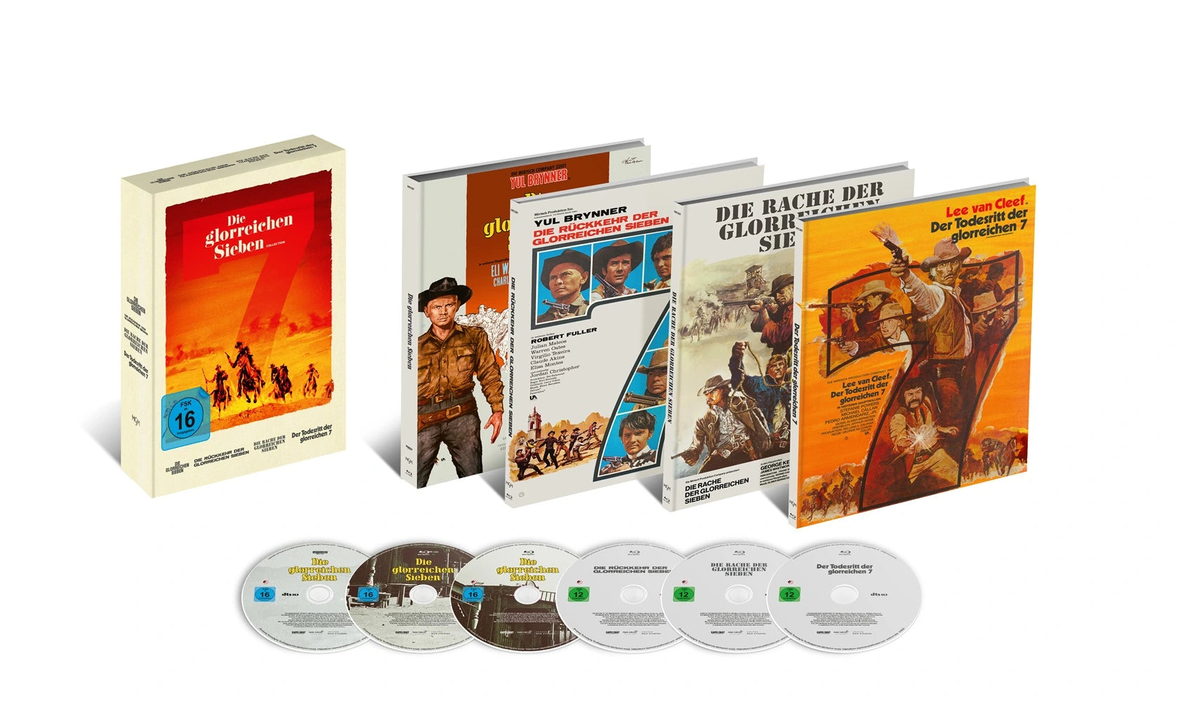 Die glorreichen Sieben – Limitierte 4K UHD Blu-ray Collection mit Box, vier Digipaks und sechs Discs