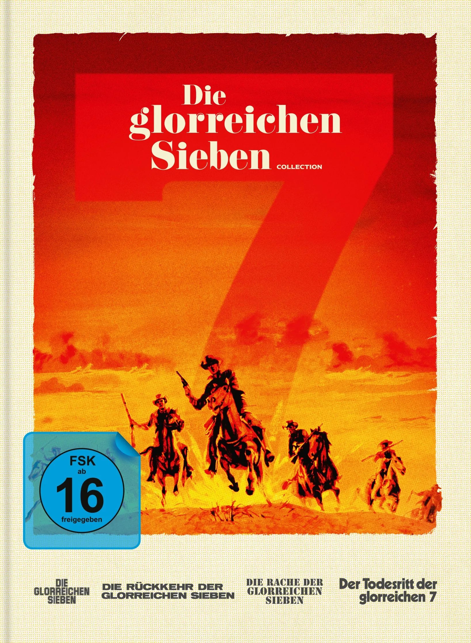 4K UHD Blu-ray-Cover: Die glorreichen Sieben – Limitierte Collection (Bonus). Regie: Johne Sturges