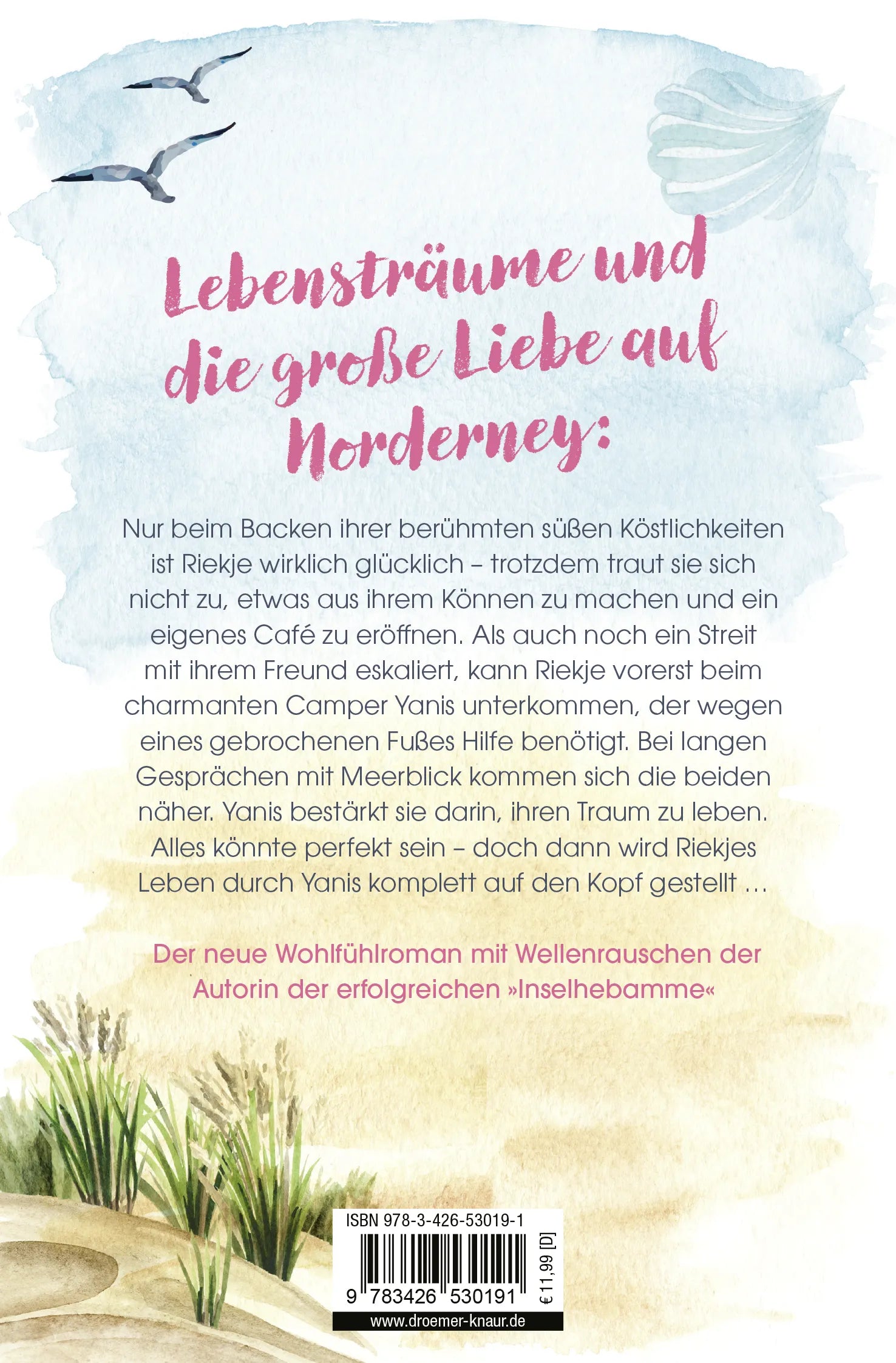 Buchrückseite von 'Die Glücksbäckerei am Meer' mit Klappentext - Taschenbuch