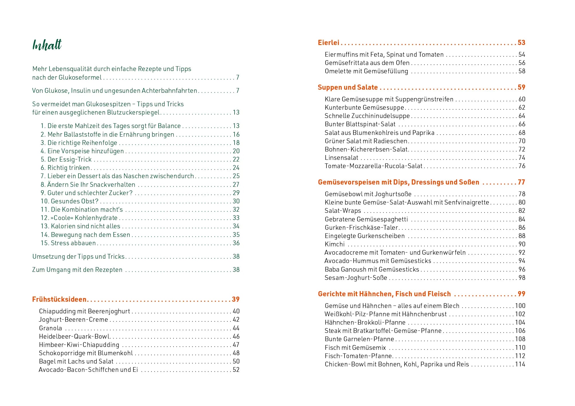Innenansicht von 'Die Glukose-Formel: Das Kochbuch' - Taschenbuch