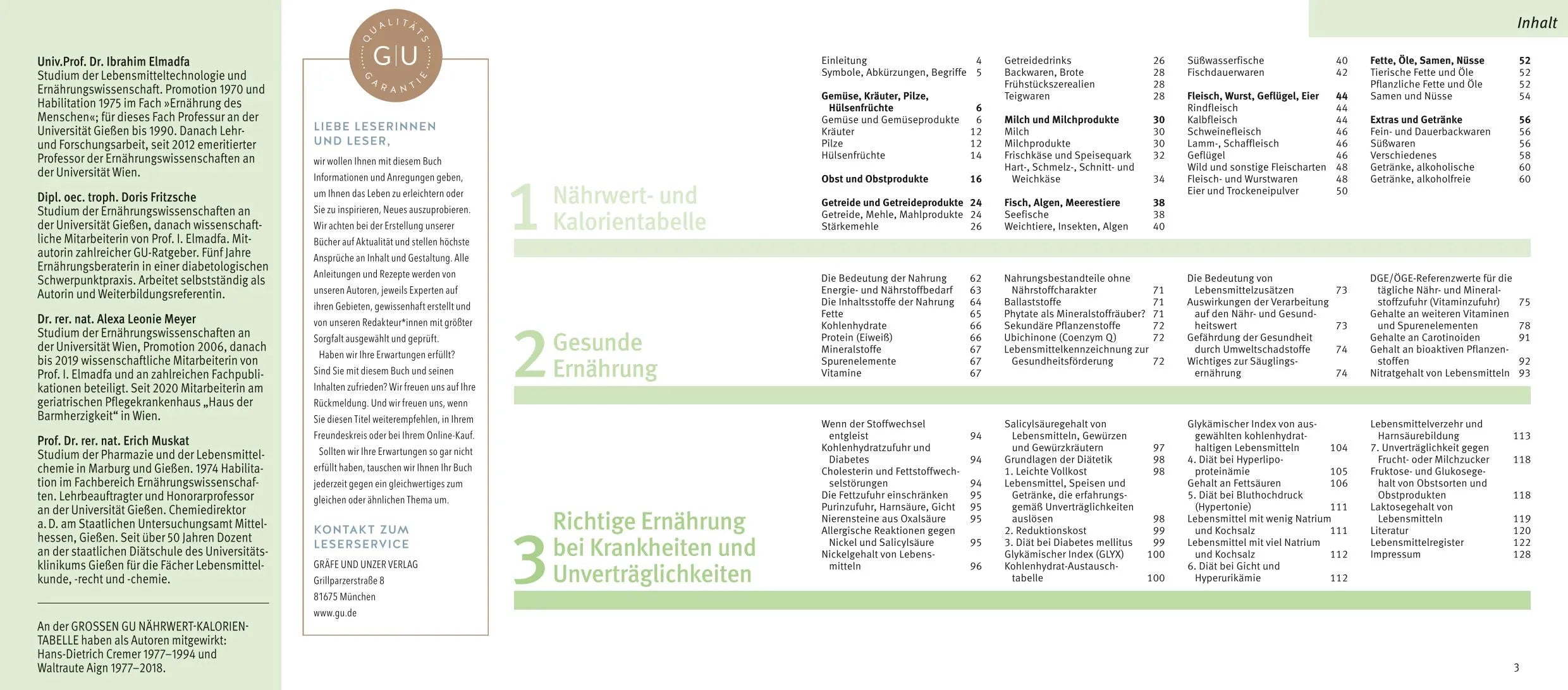 Abbildung von 'Die große GU Nährwert-Kalorien-Tabelle 2026/27'